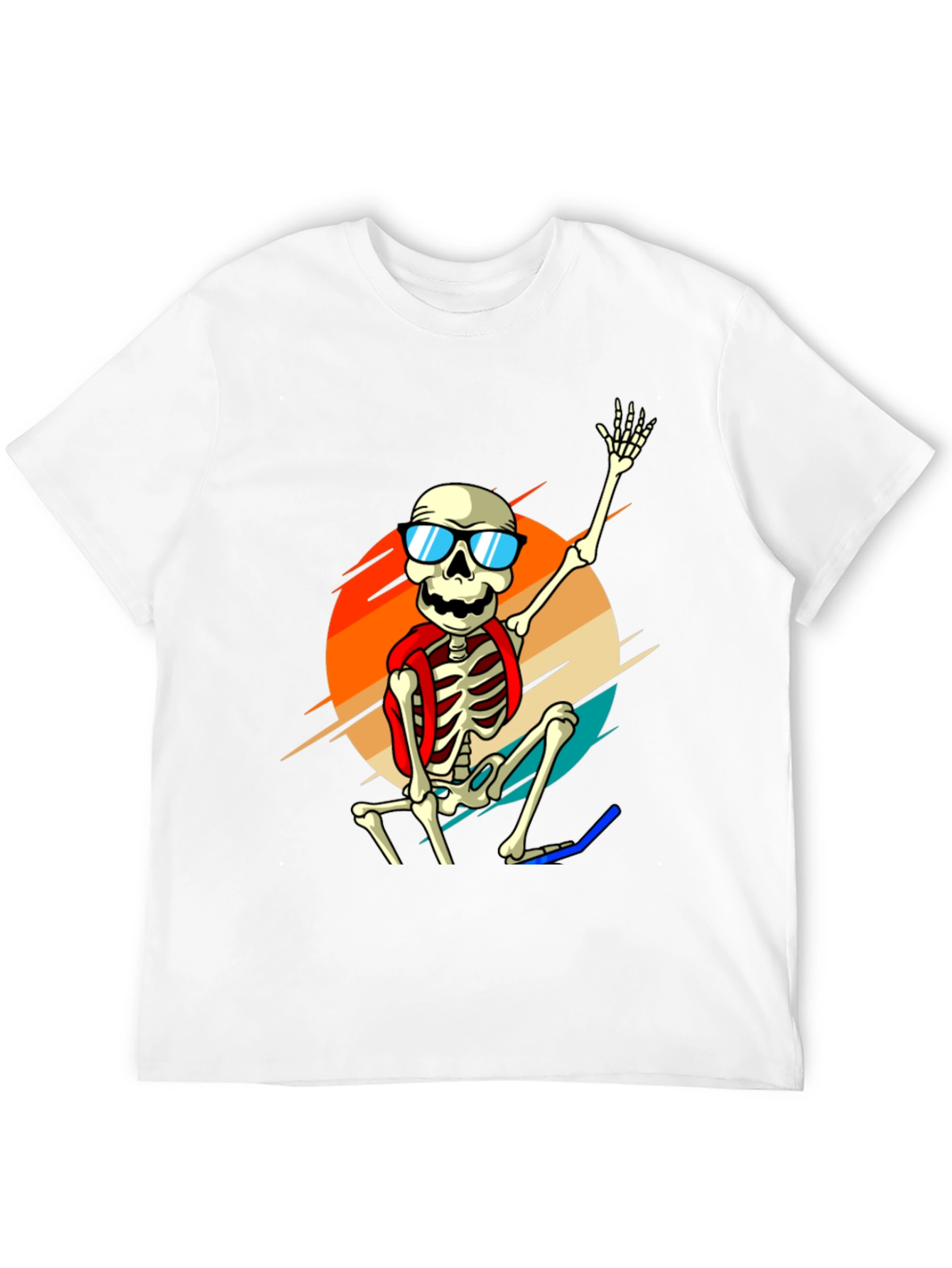Black Skeleton in Sunglasses Graphic Tee view 12