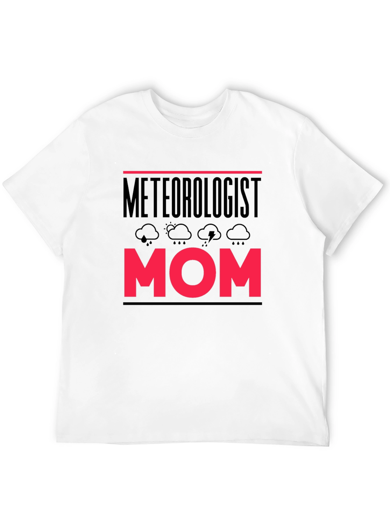 Black Meteorologist Mom Graphic Tee - Weather Loving Mother T-Shirt view 12