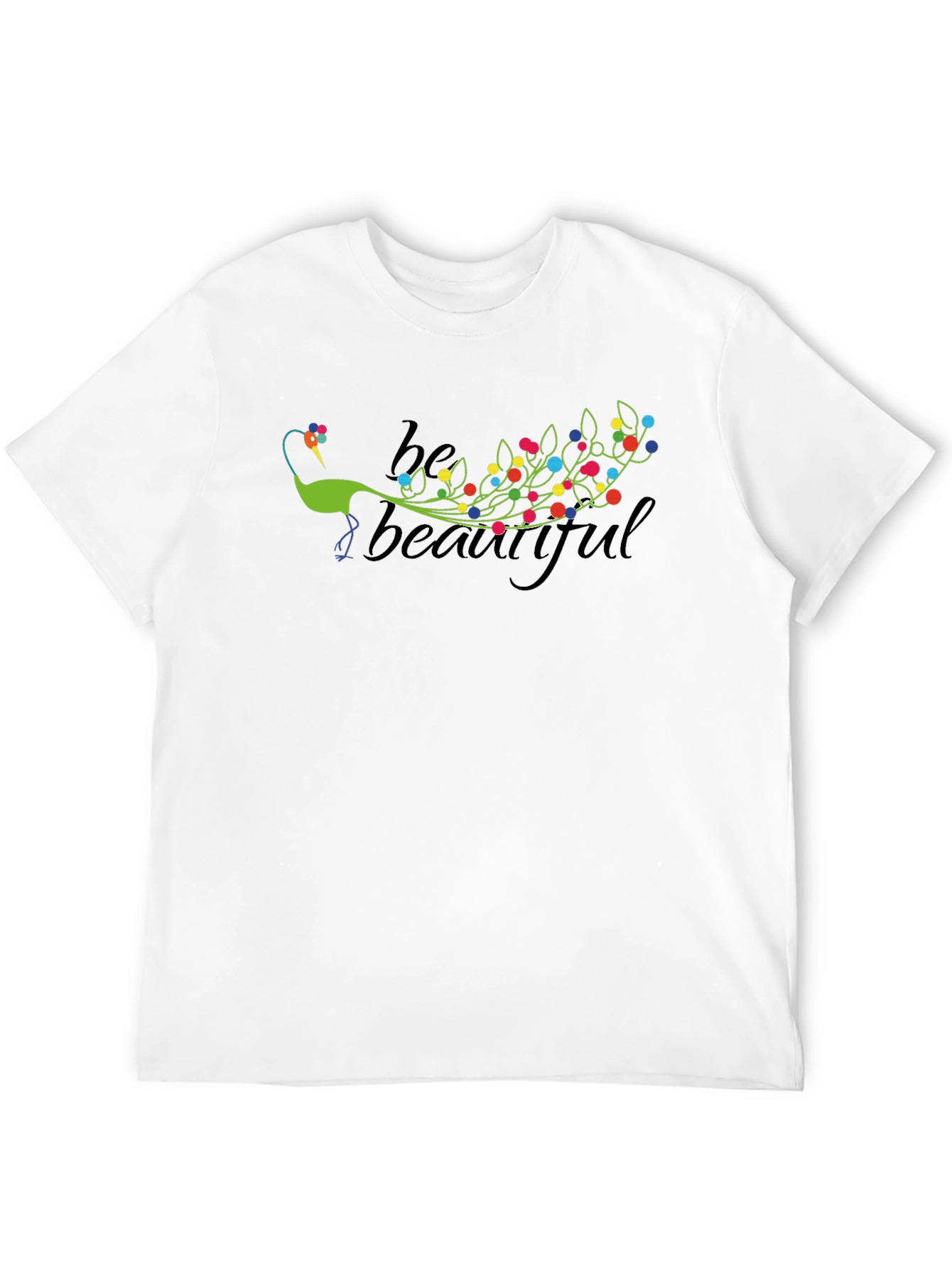 Black Be Beautiful Peacock Graphic Tee - Black view 12