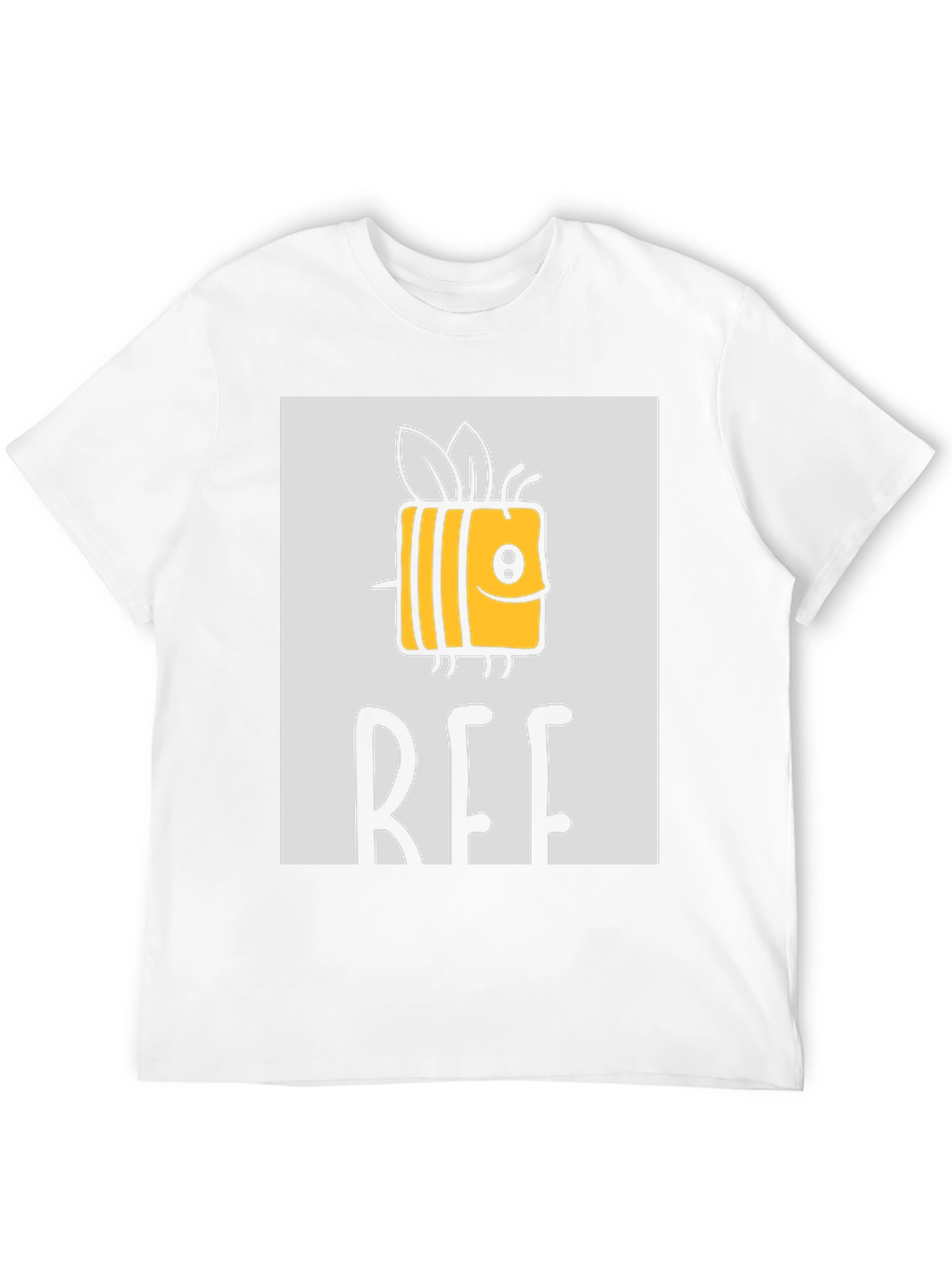 Black Cute Cartoon Bee Graphic Print Black T-Shirt view 12