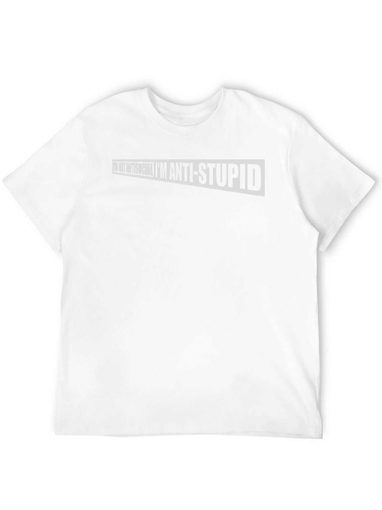 Black Anti-Stupid Graphic Tee - Mens Humor T-Shirt view 12