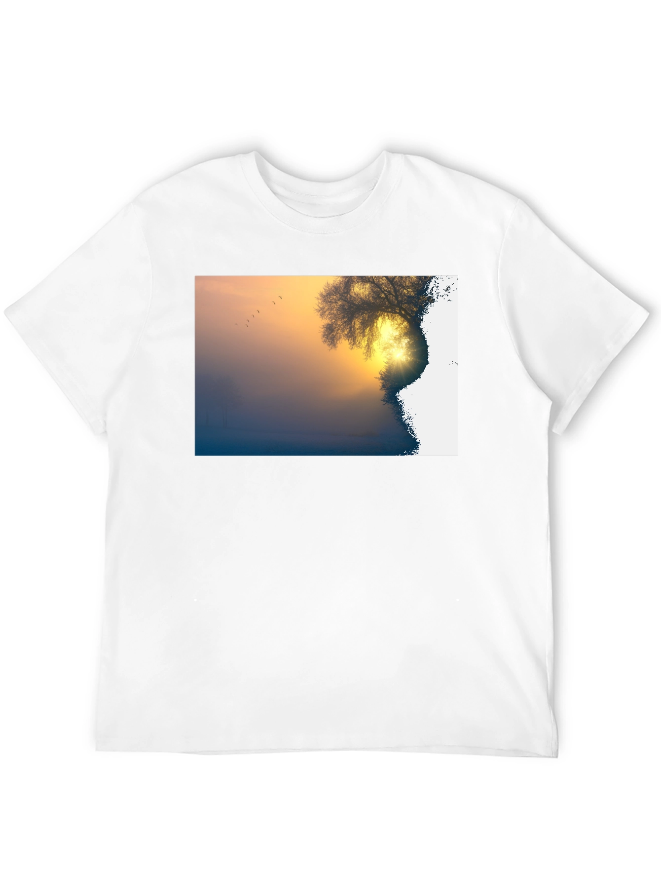 Black Sunrise Nature Scene Graphic Tee view 12