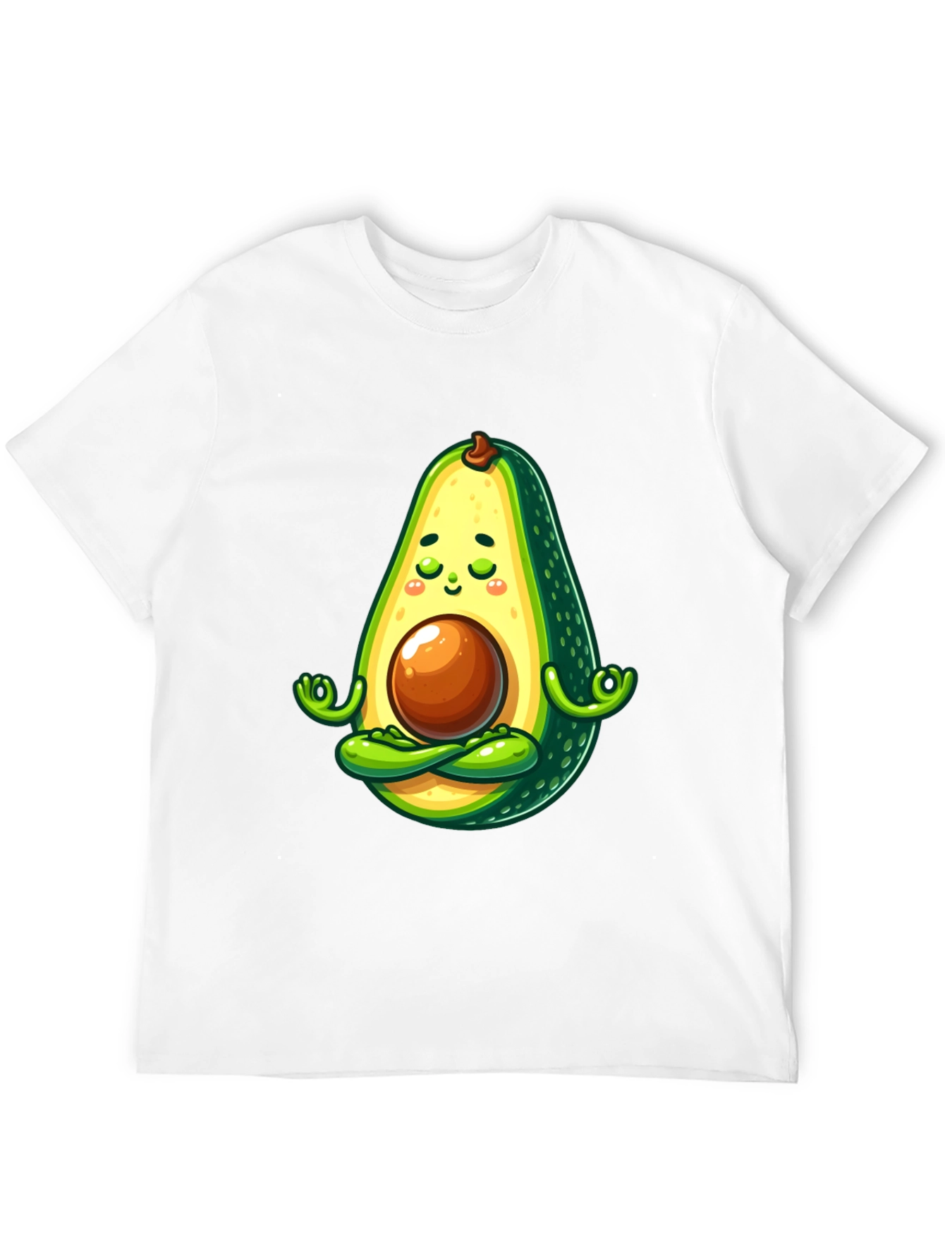 Black Zen Avocado T-Shirt - Meditating Fruit view 12