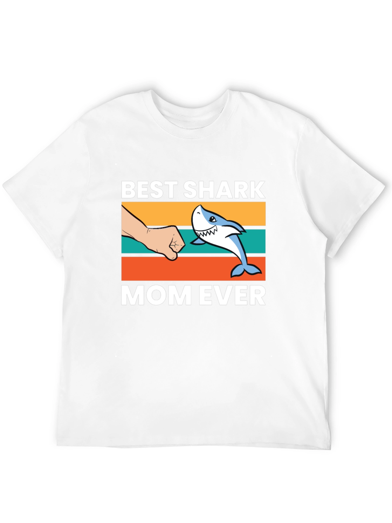 Black Best Shark Mom Ever T-Shirt view 12