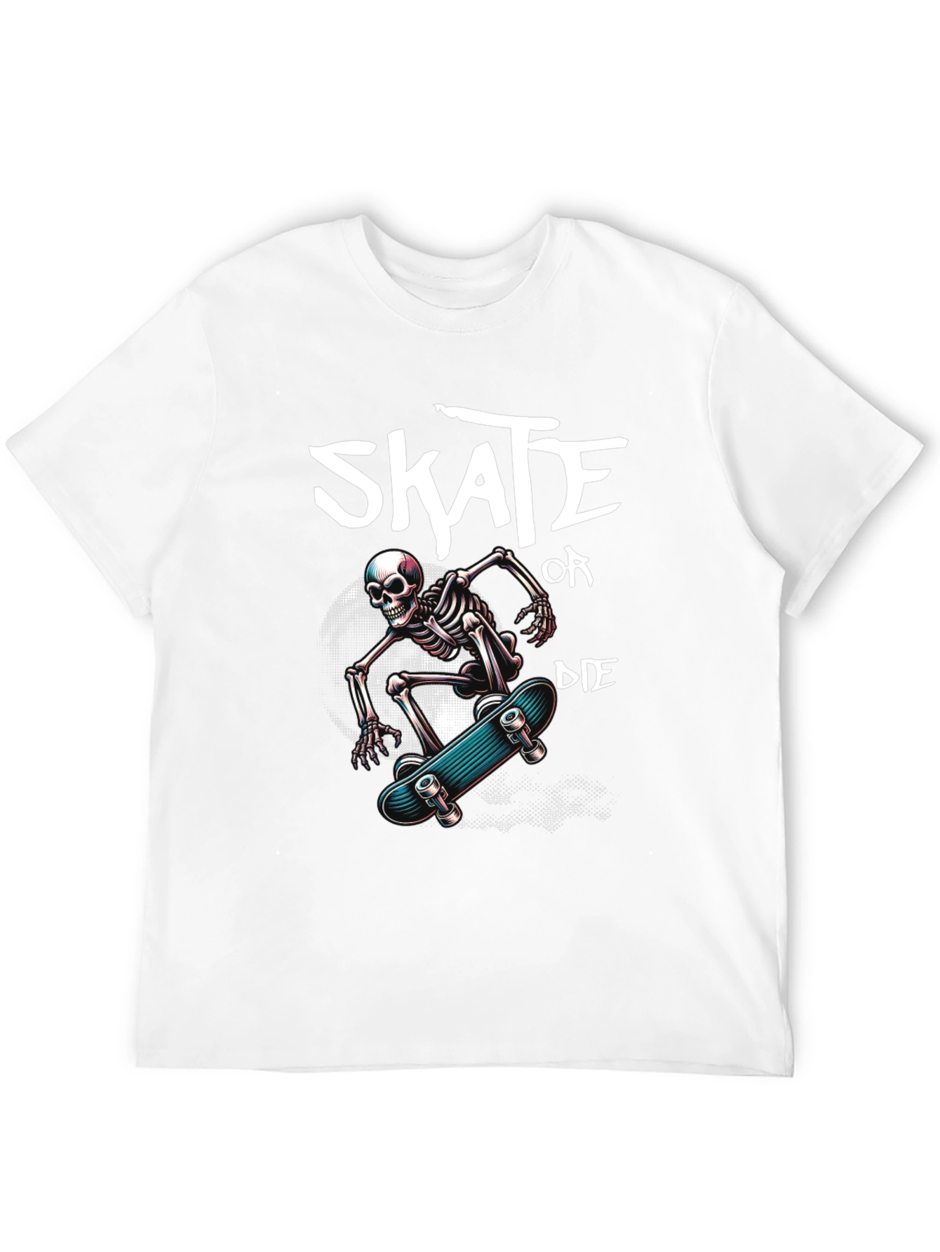 Black Skate or Die Skeleton Graphic Tee view 12