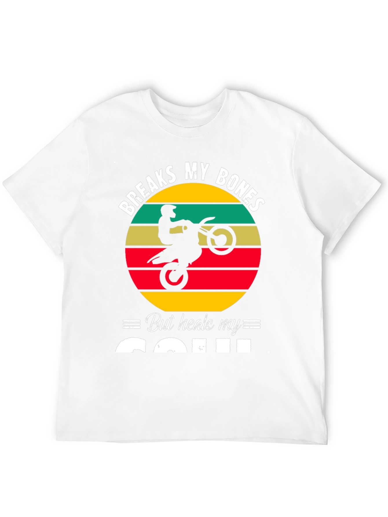 Black Breaks My Bones Heals My Soul Motocross T-Shirt view 12