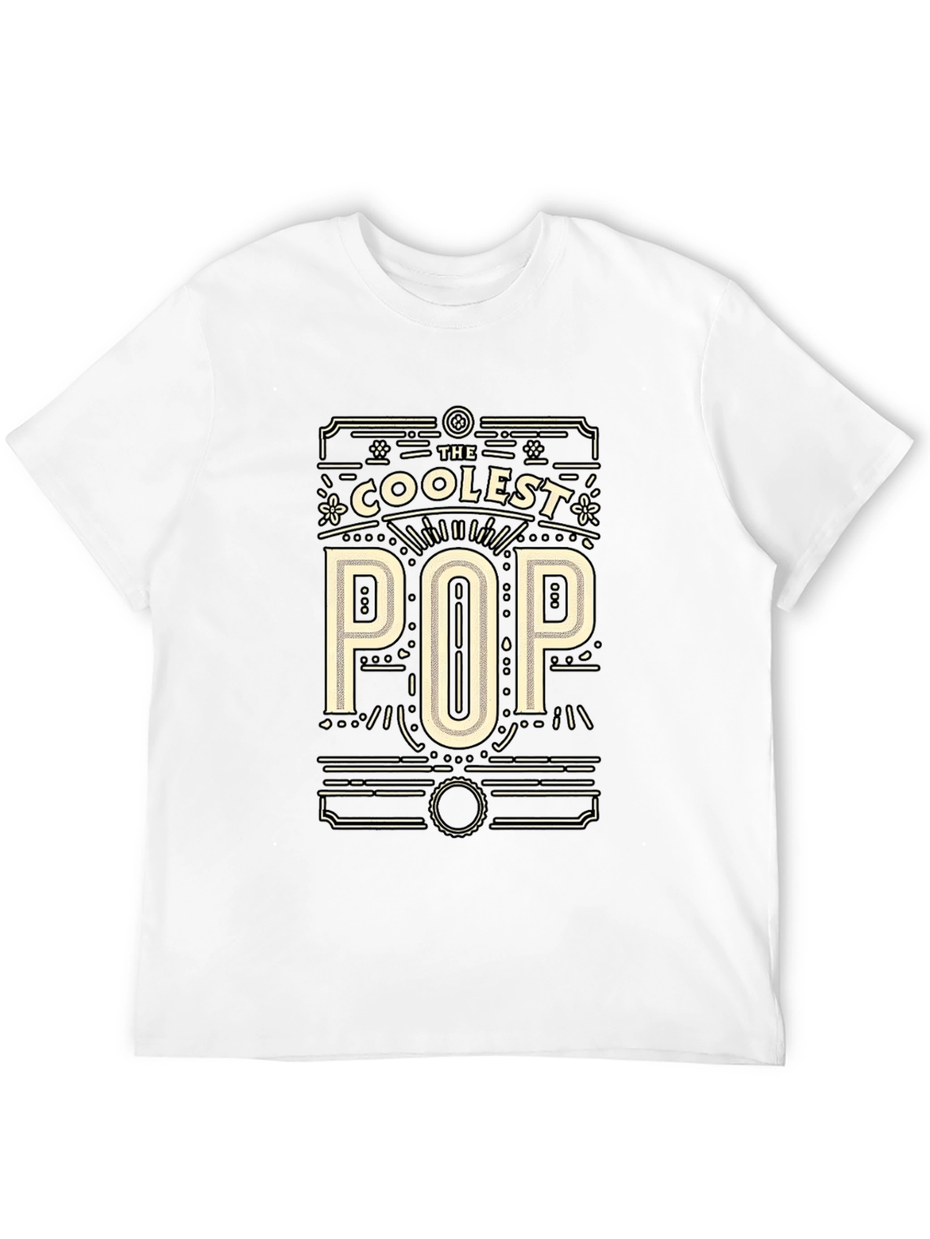 Black The Coolest Pop Graphic Print Crew Neck T-Shirt view 12