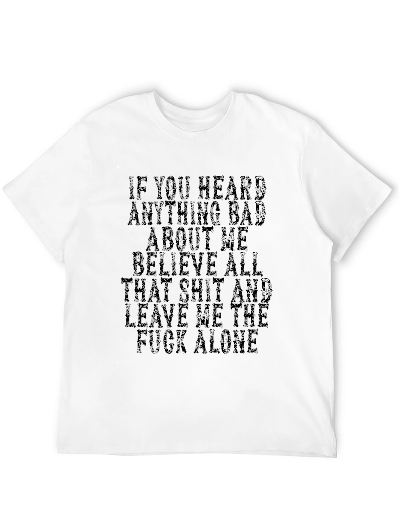 Black Sarcastic Graphic Tee - Leave Me Alone view 12