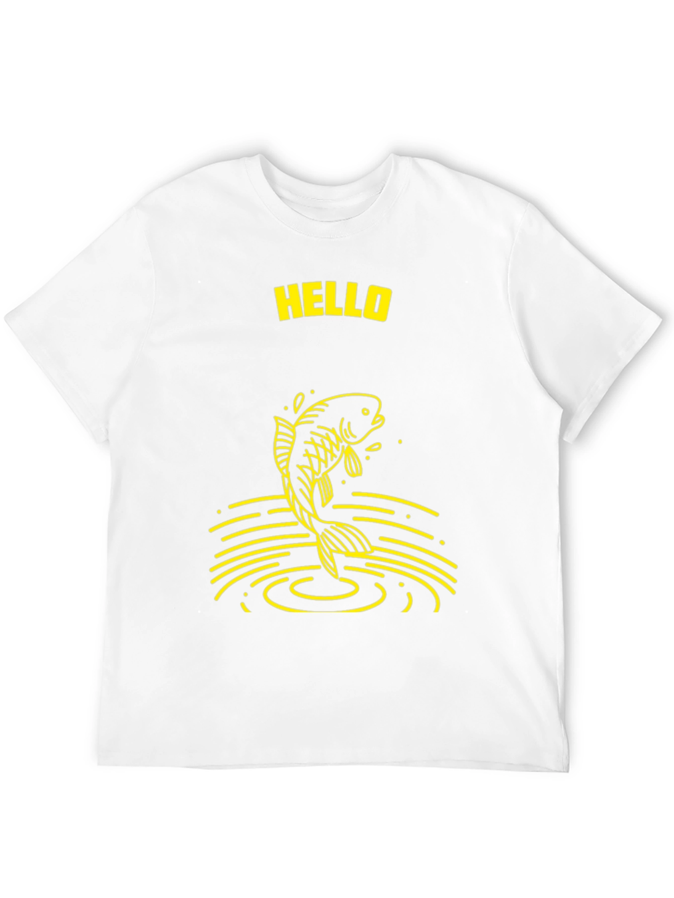 Black Hello Fish Graphic T-Shirt view 12