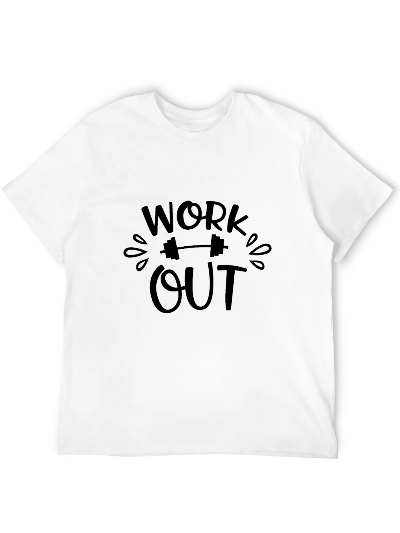 Black Work Out Graphic Black T-Shirt view 12