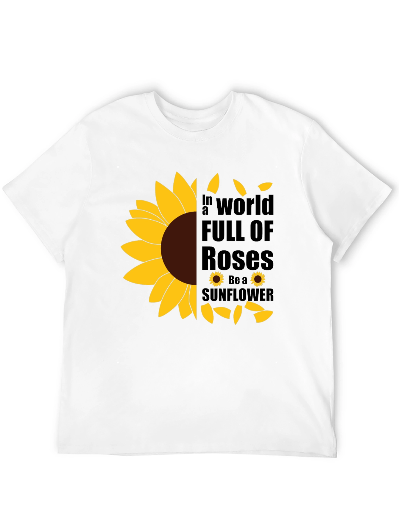 Black Sunflower Graphic T-Shirt - Be a Sunflower view 12