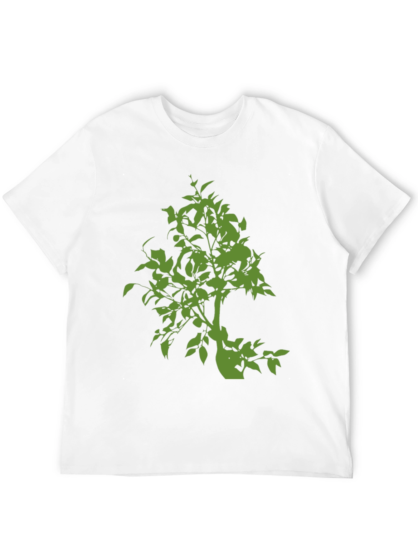 Black Green Tree Graphic Black T-Shirt view 12