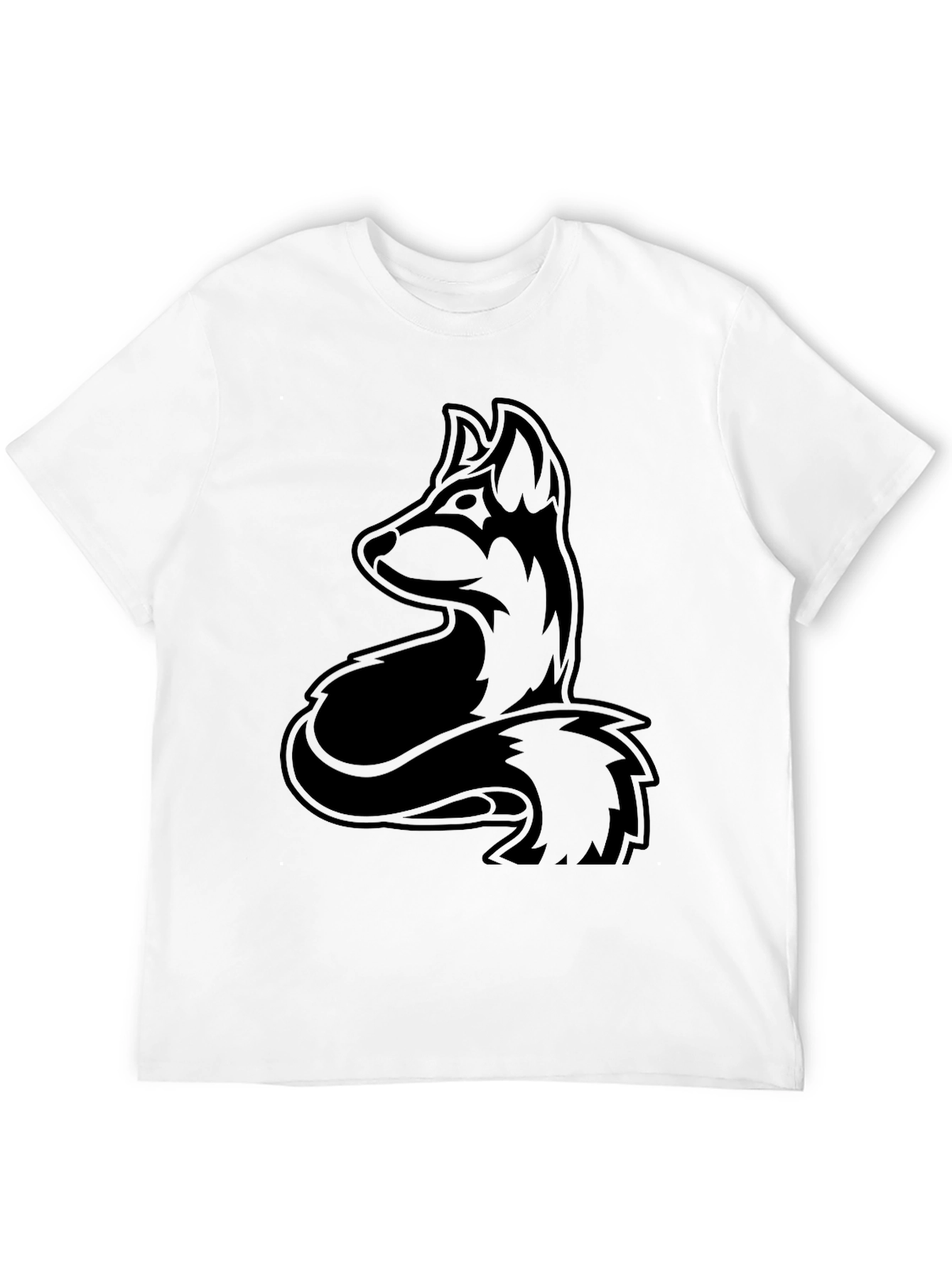 Black Black Fox Graphic T-Shirt - Men's Short Sleeve Crew Neck Tee view 12