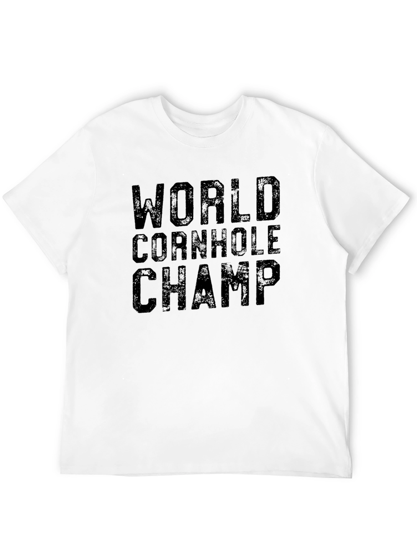 Black World Cornhole Champ Black T-Shirt view 12