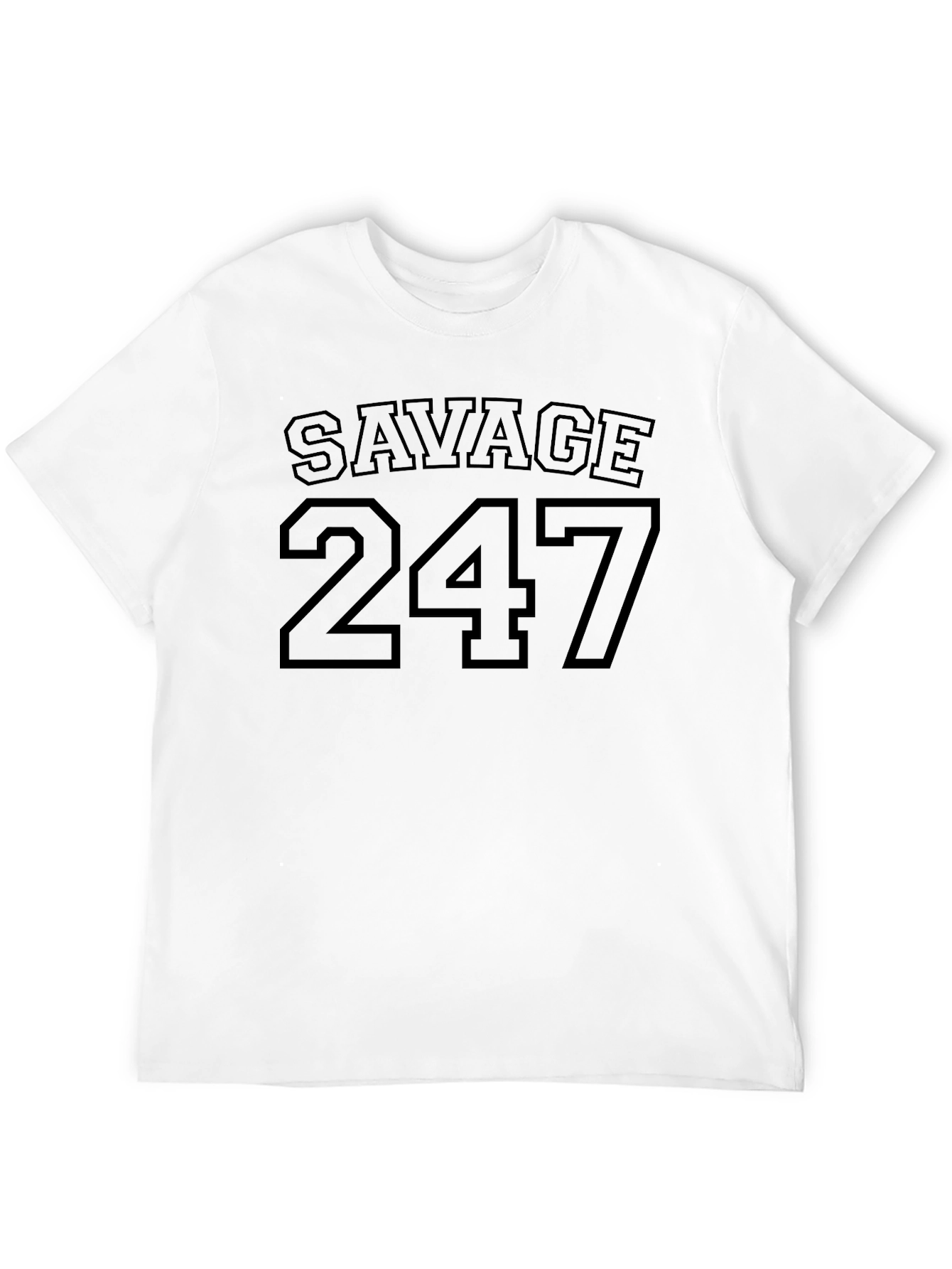 Black Savage 247 Black Graphic T-Shirt view 12