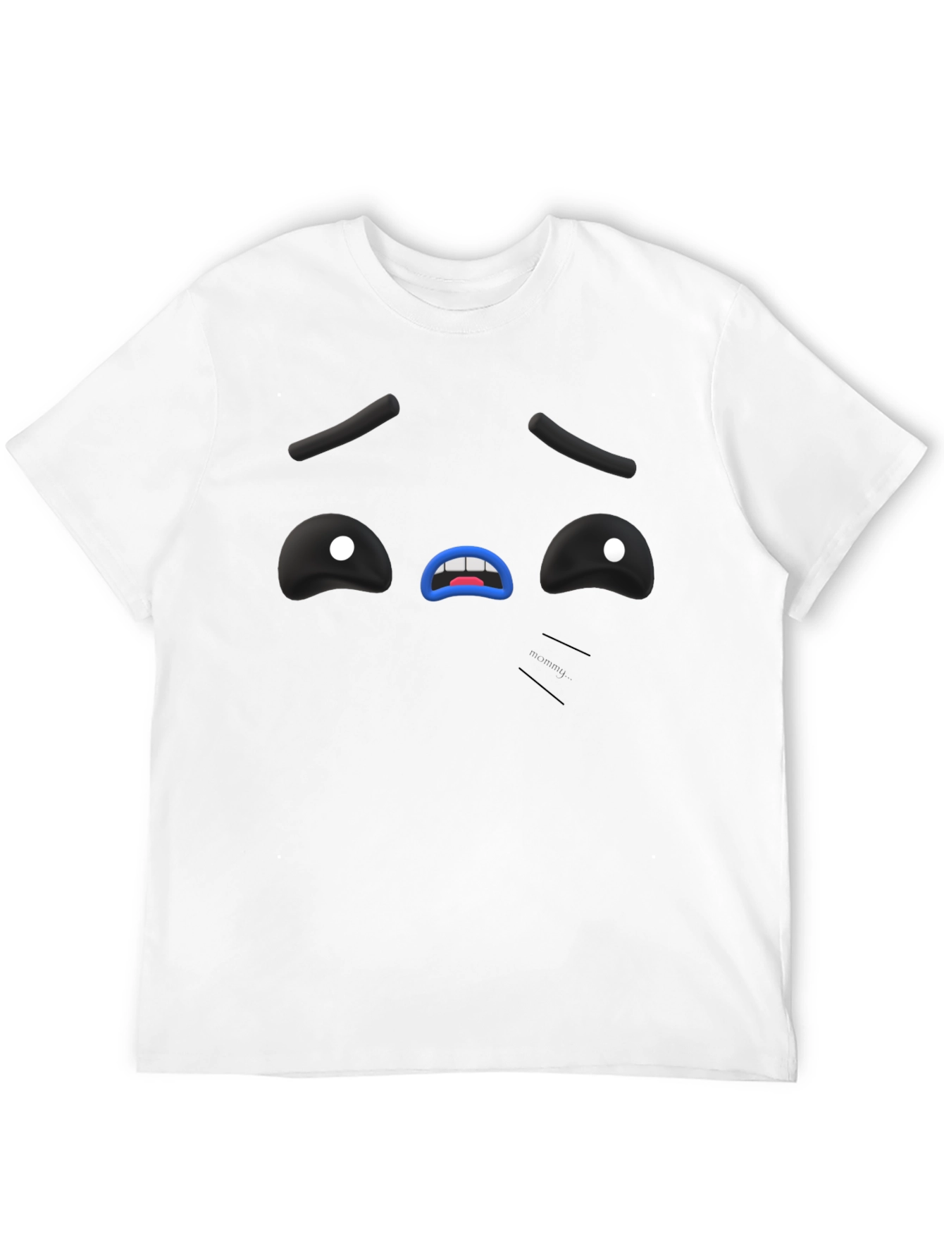 Black Sad Face Graphic T-Shirt - Black Casual Tee view 12