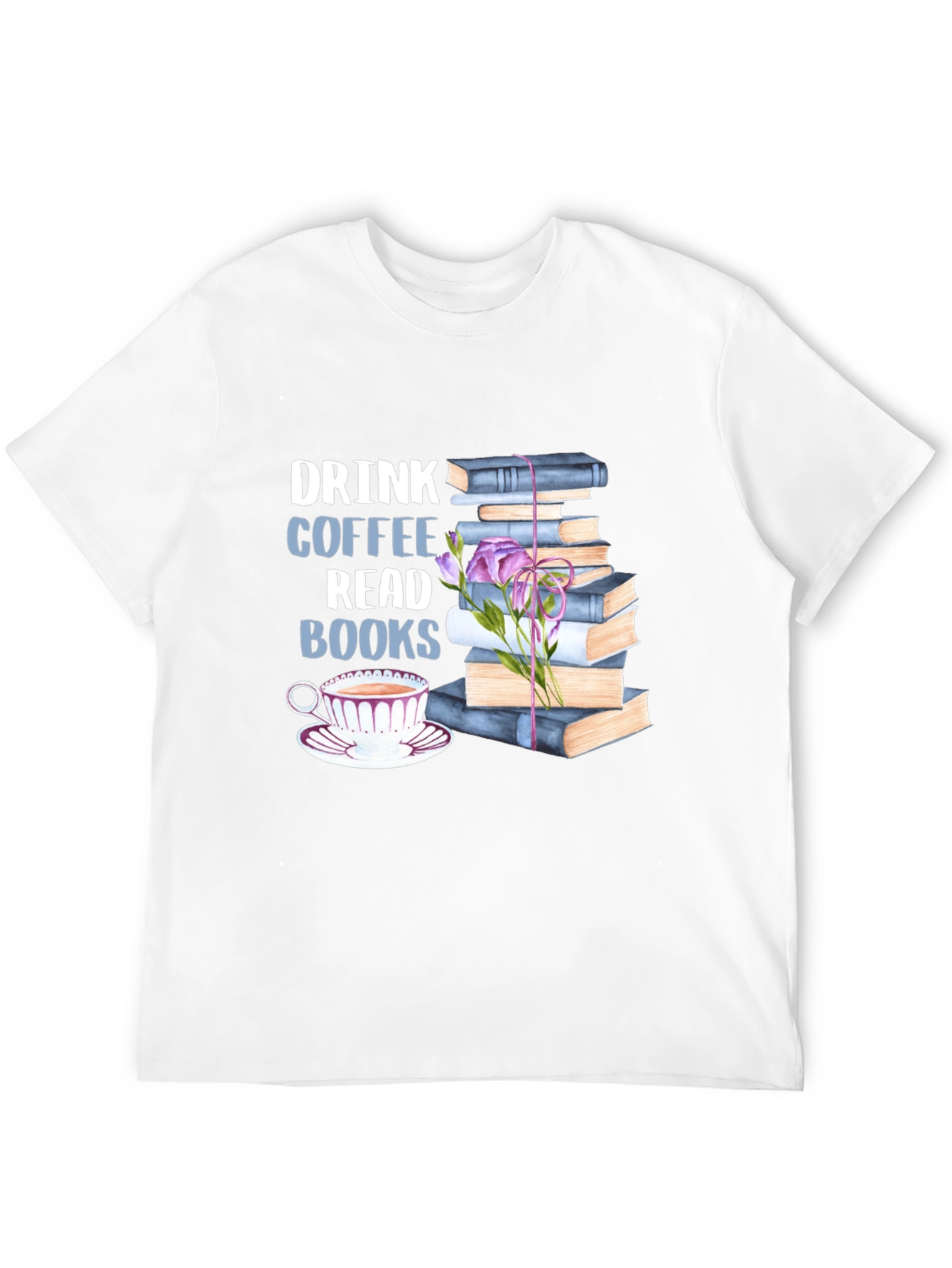 Black Drink Coffee Read Books Graphic Tee view 12