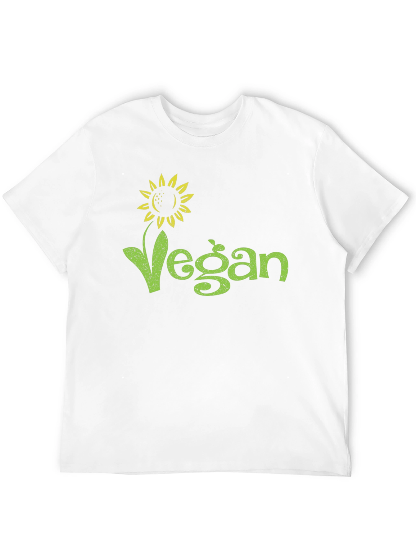 Black Vegan Sunflower Graphic Tee - Black Cotton T-Shirt view 12