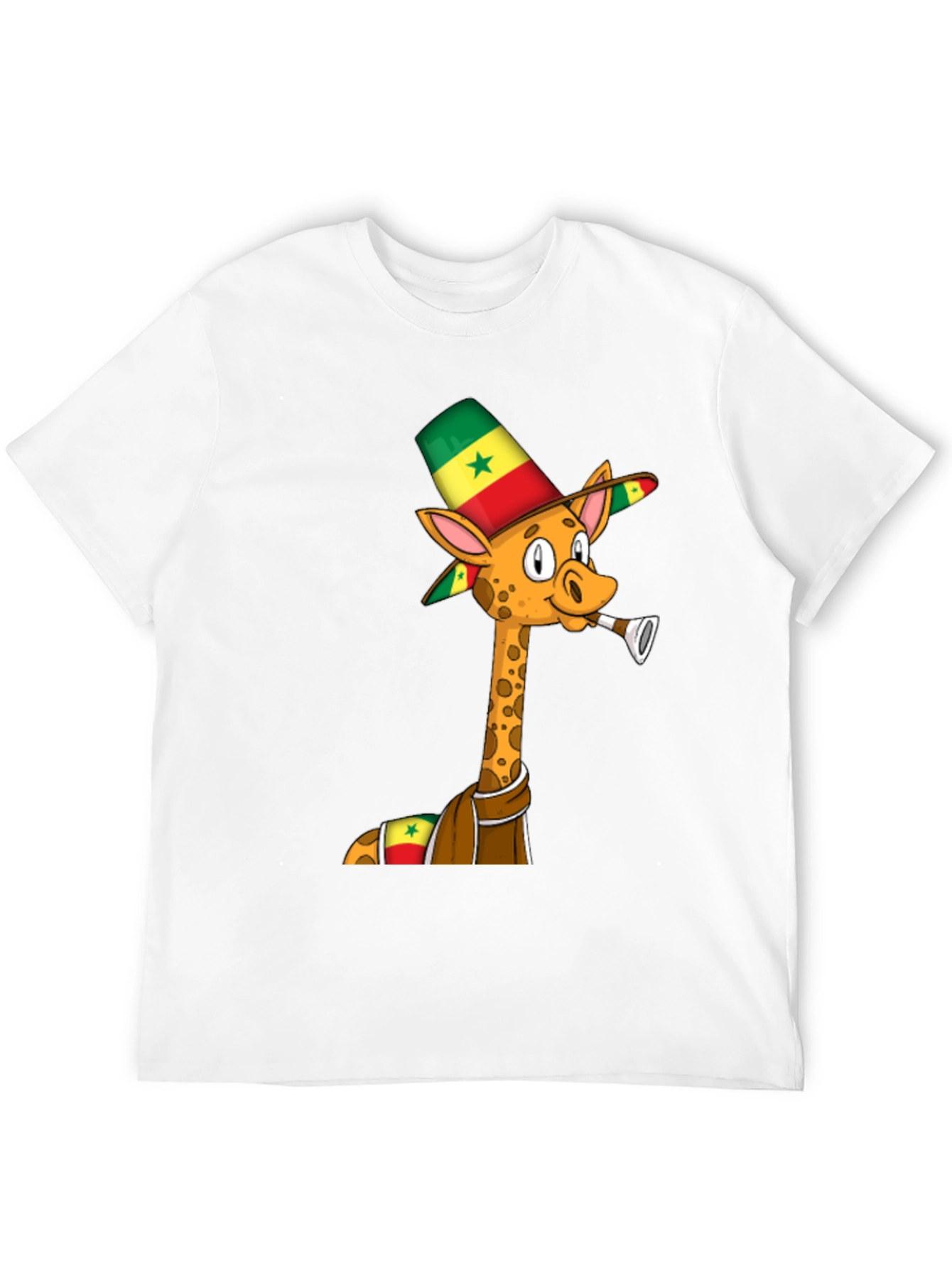 Black Senegal Giraffe T-Shirt - Novelty Graphic Tee view 12