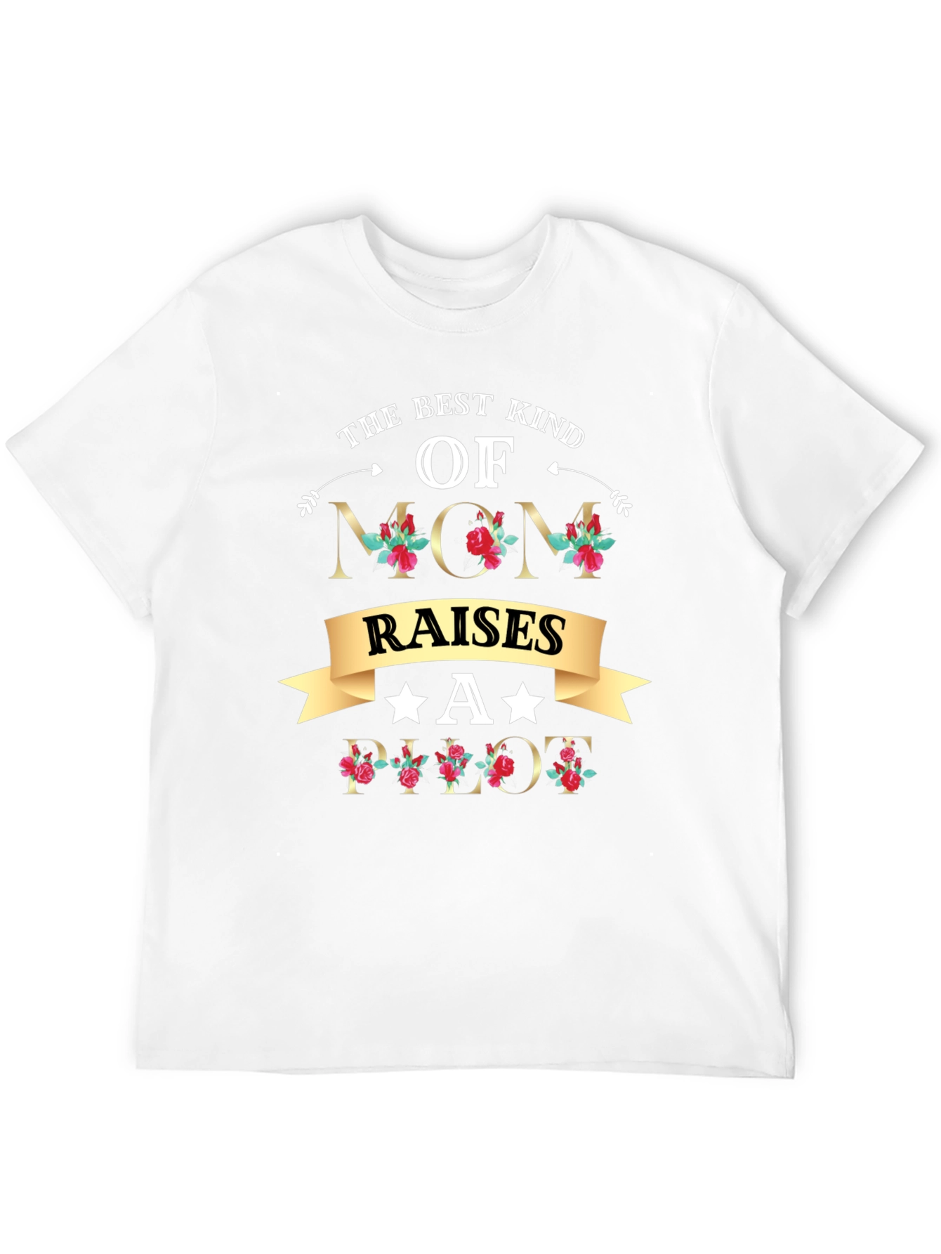 Black Best Mom Raises a Pilot T-Shirt view 12