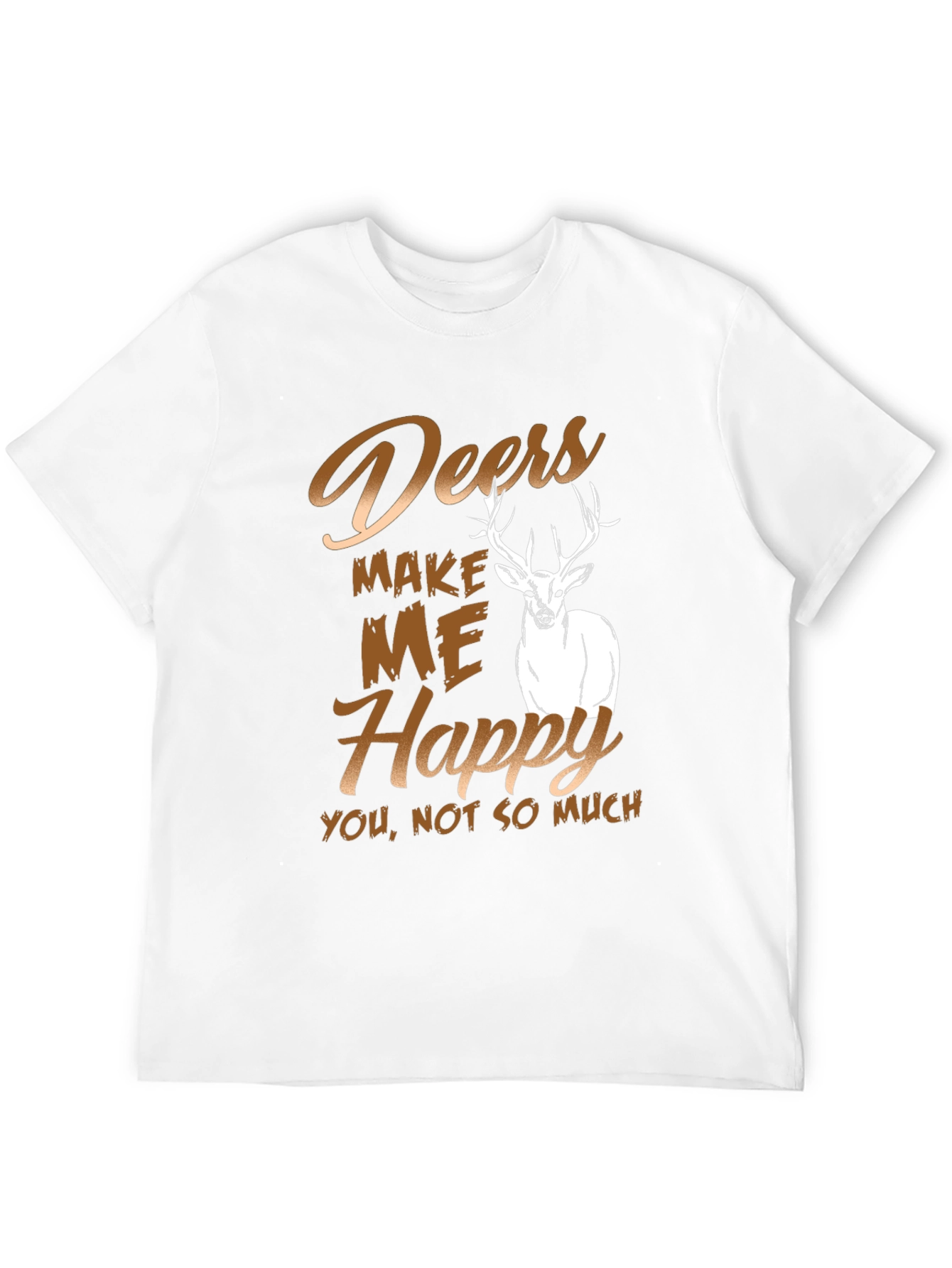Black Deers Make Me Happy T-Shirt view 12