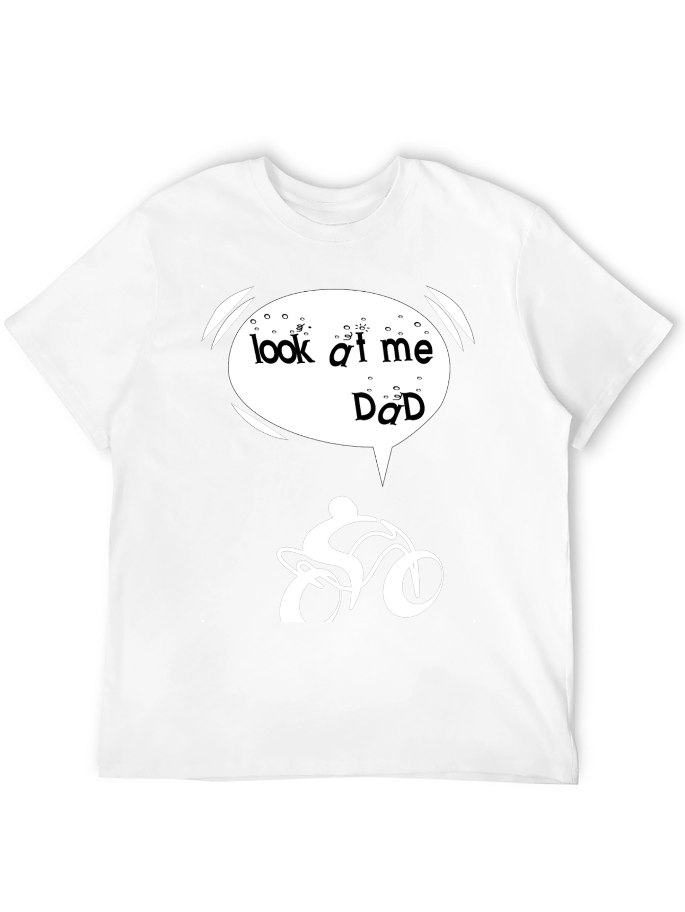 Black Look At Me Dad T-Shirt Cycling Humor view 12