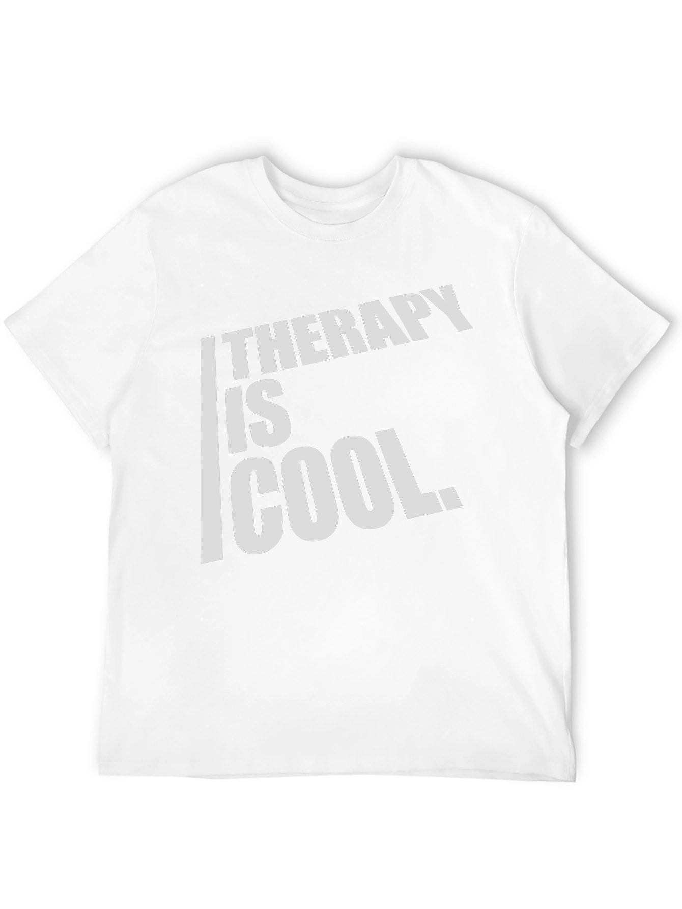 Black Therapy is Cool Graphic Tee - Men's Black T-Shirt view 12