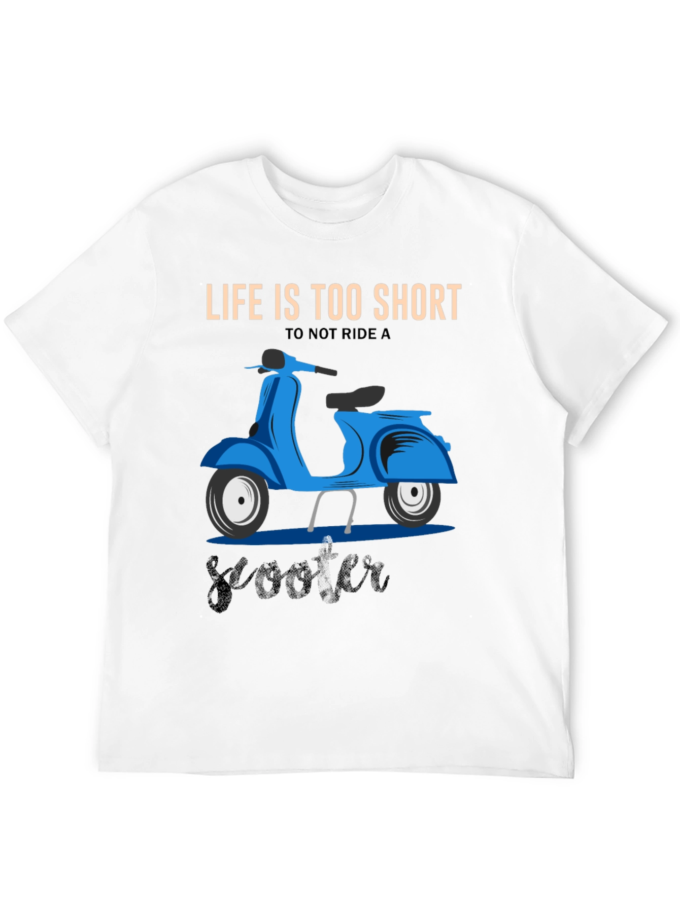 Black Life's Too Short Scooter T-Shirt view 12