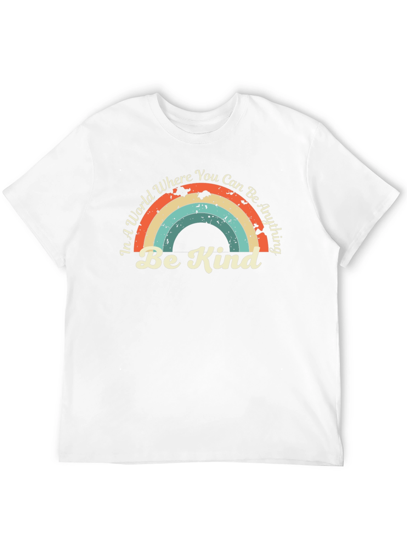 Black Be Kind Rainbow Graphic Tee - Positive Message Shirt view 12