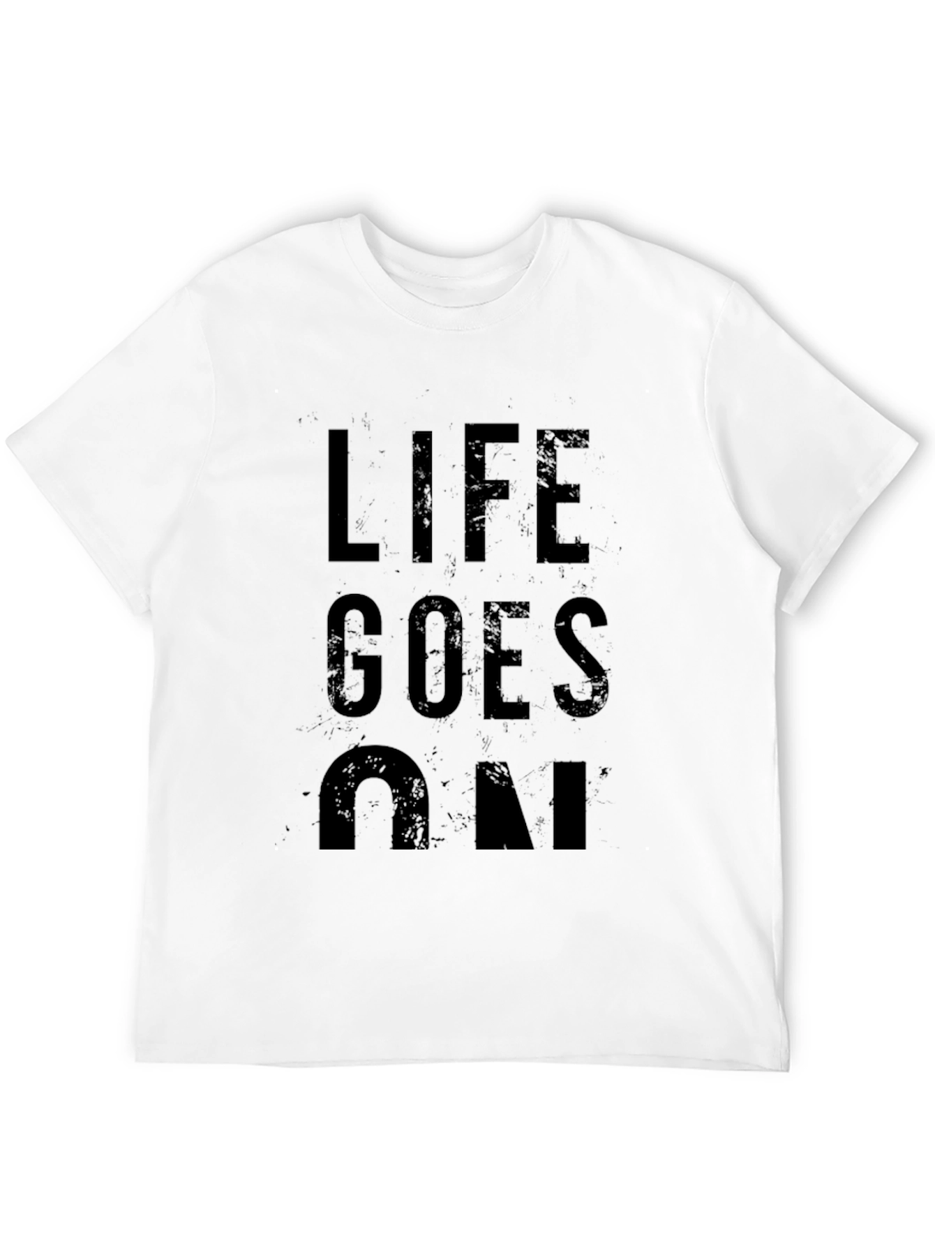 Black Life Goes On Graphic Tee - Black Casual T-Shirt view 12