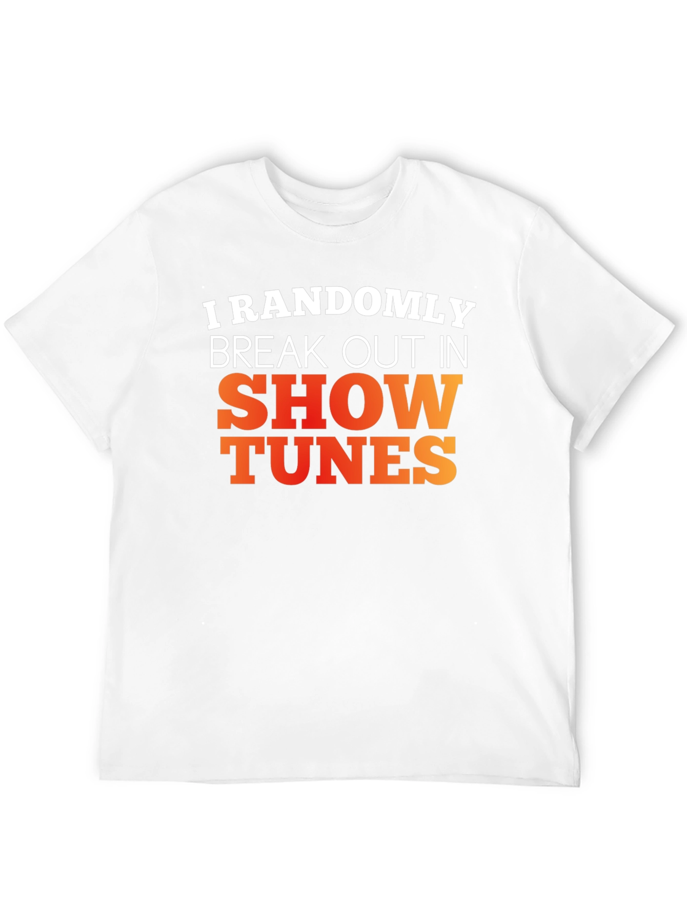 Black Randomly Break Out in Show Tunes Graphic Tee view 12