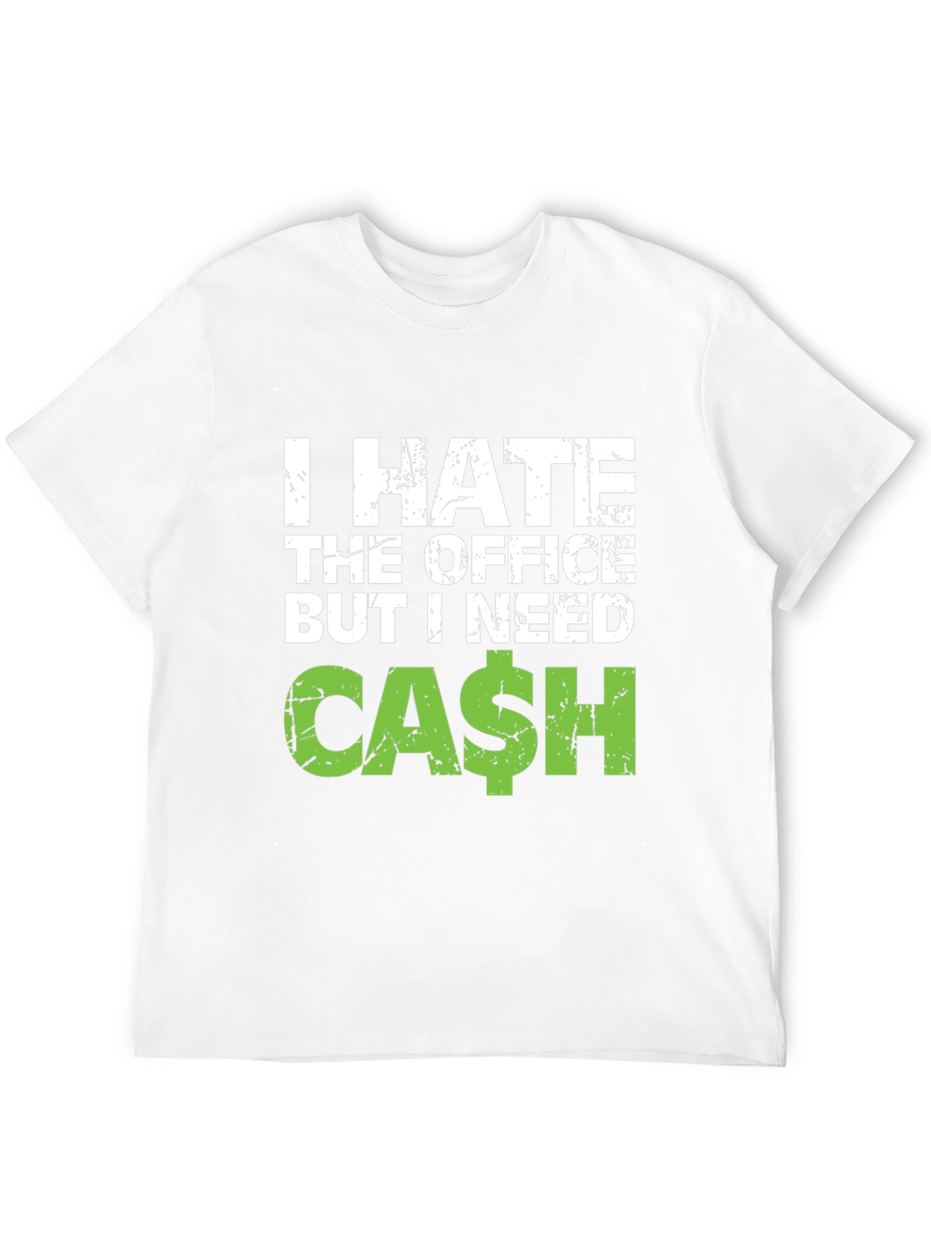 Black I Hate The Office But I Need Cash Black T-Shirt view 12