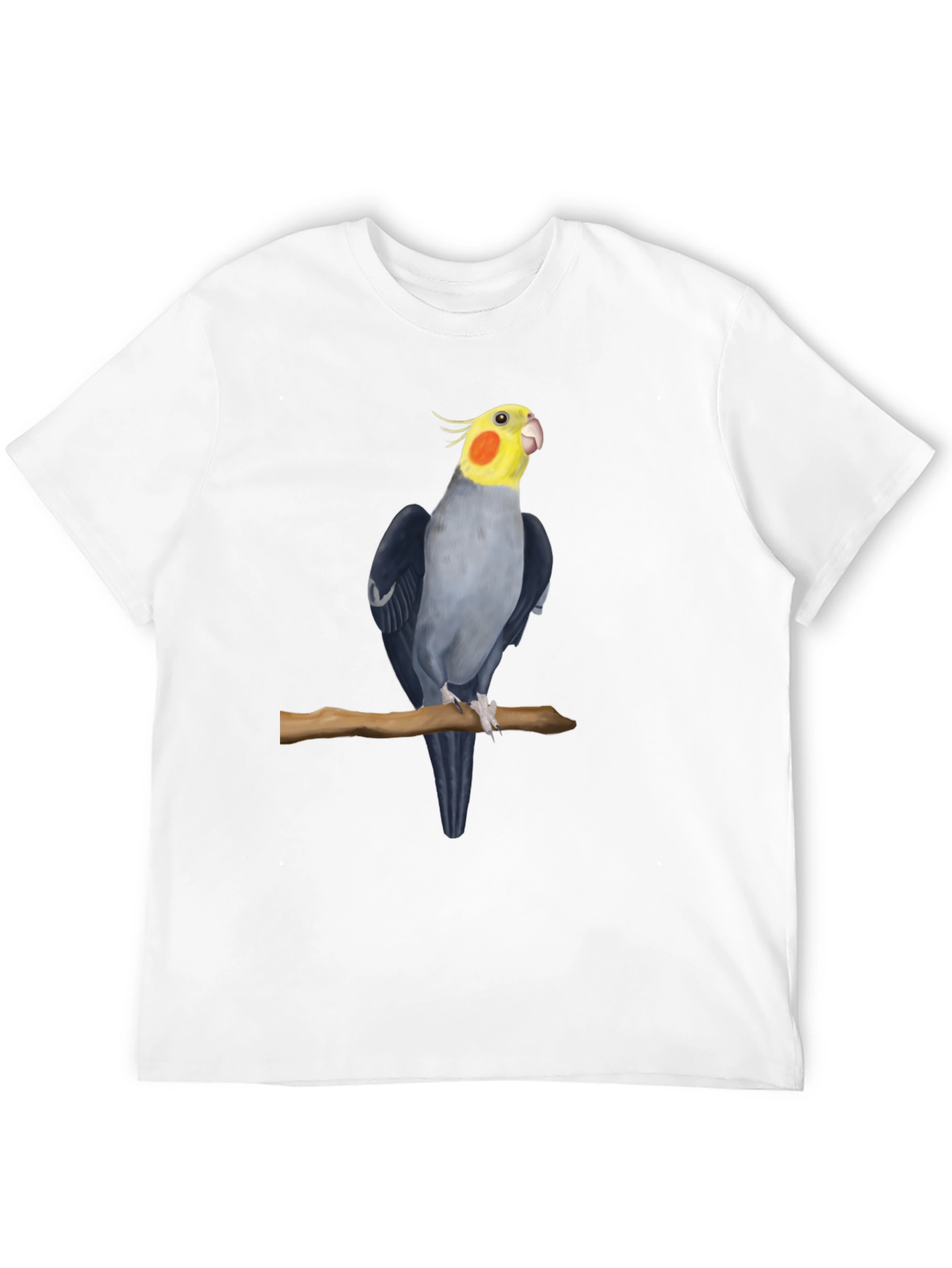Black Cockatiel Bird Black T-Shirt view 12