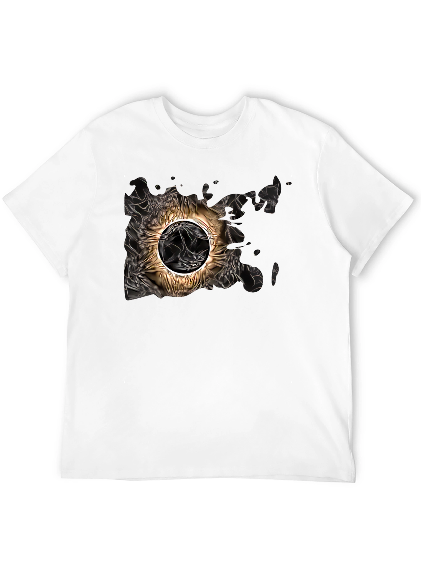 Black Abstract Sun Graphic Tee - Black view 12