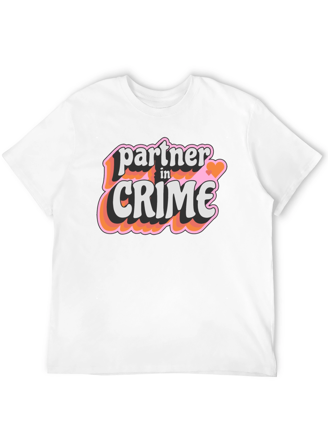Black Partner in Crime T-Shirt - Black Crew Neck Tee view 12