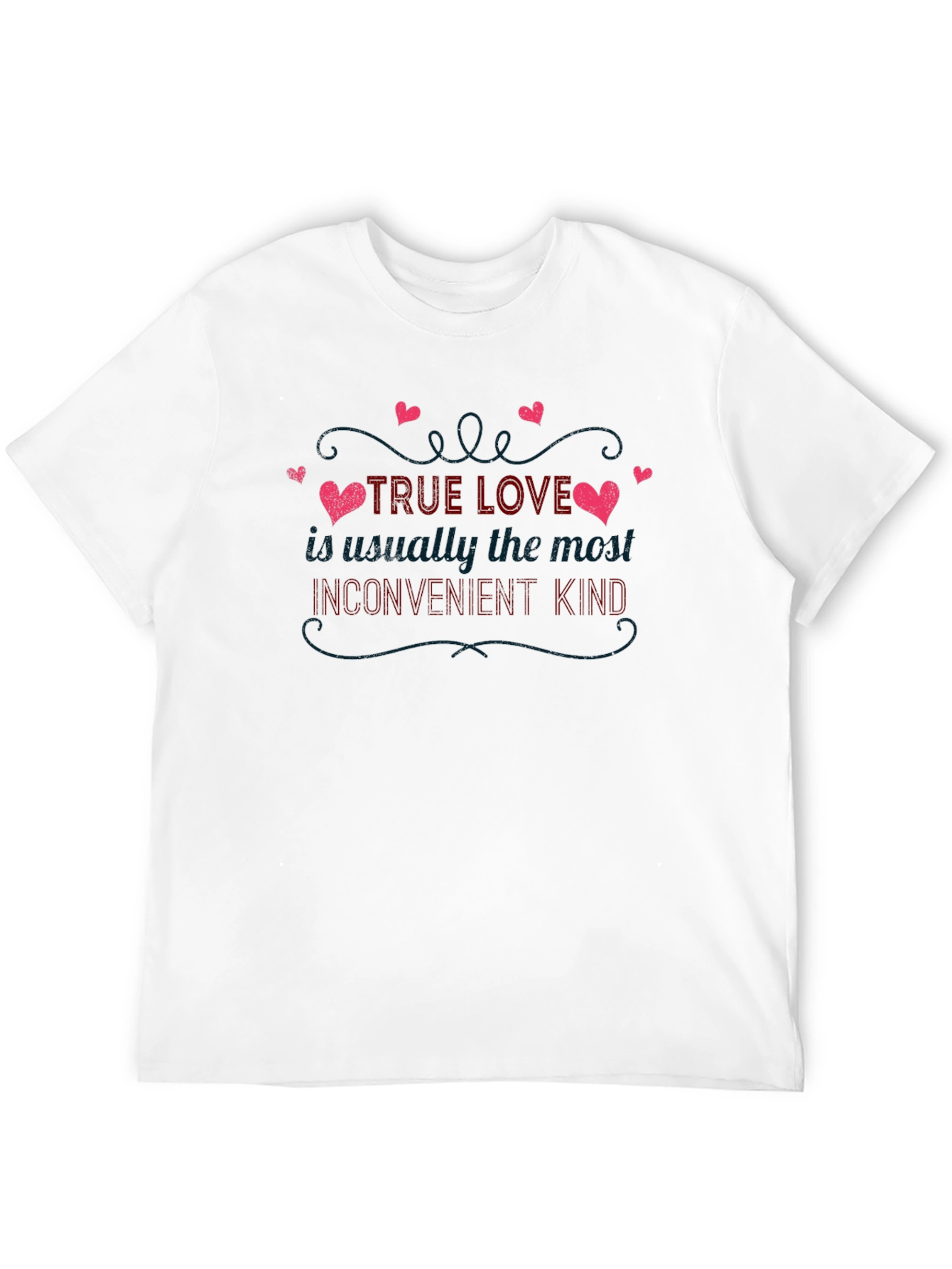 Black True Love Inconvenient Kind Graphic T-Shirt view 12