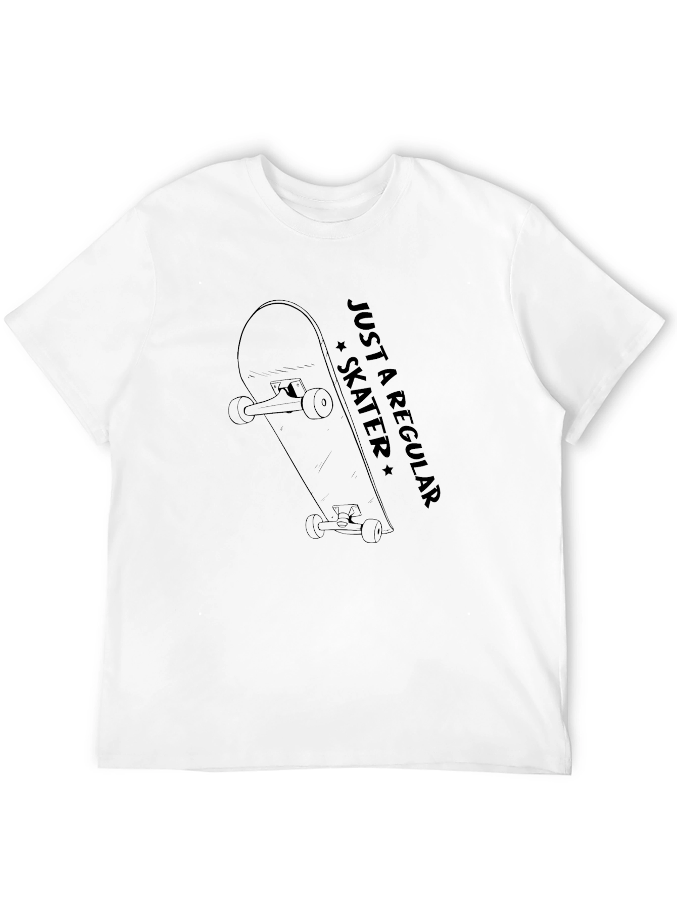 Black Just A Regular Skater Graphic T-Shirt view 12