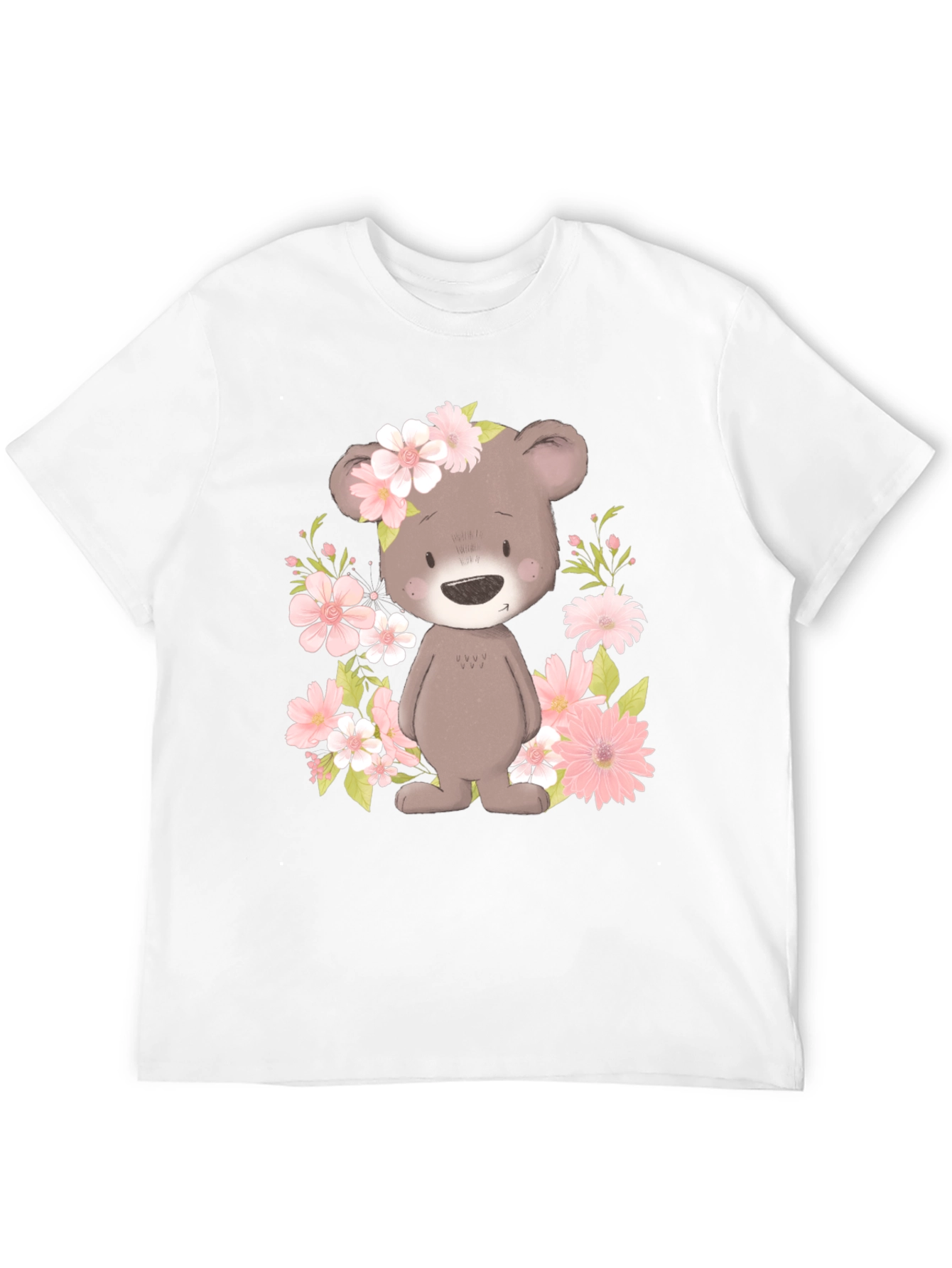 Black Floral Bear Graphic Tee view 12