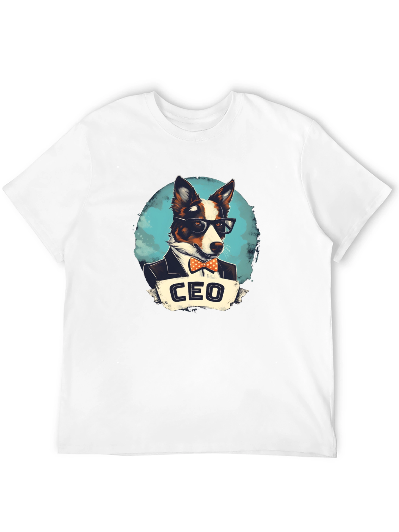 Black CEO Dog T-Shirt - Black Cotton Tee with Funny Graphic view 12