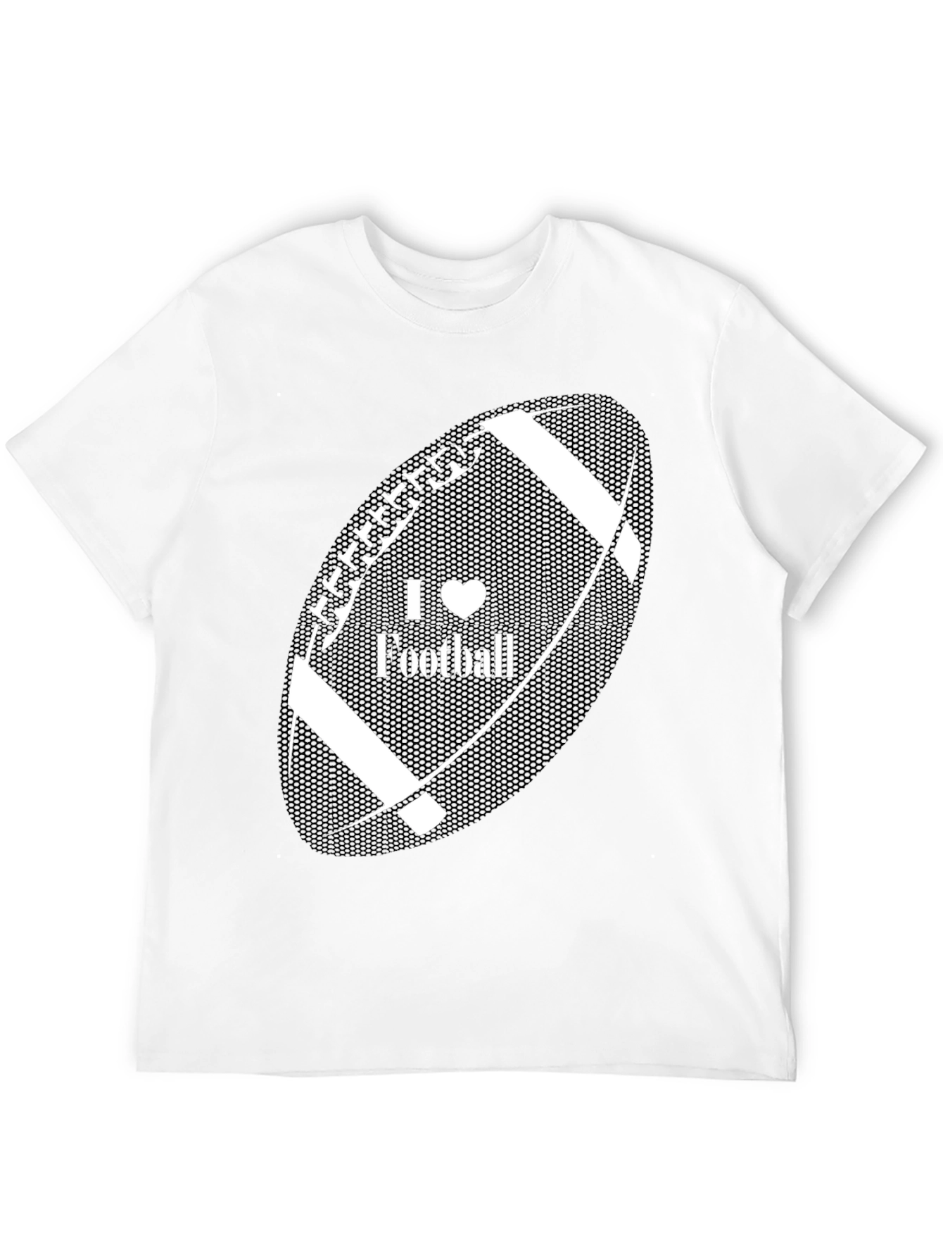 Black I Heart Football Black T-Shirt view 12