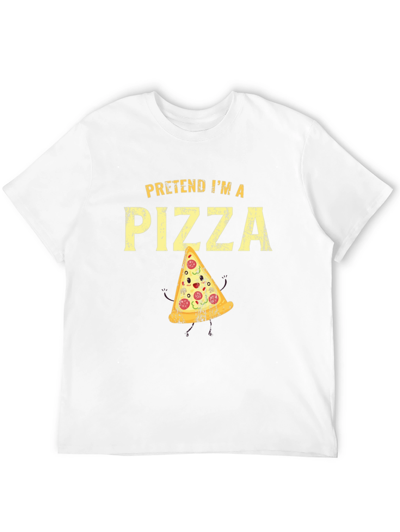 Black Pretend I'm A Pizza Graphic T-Shirt view 12