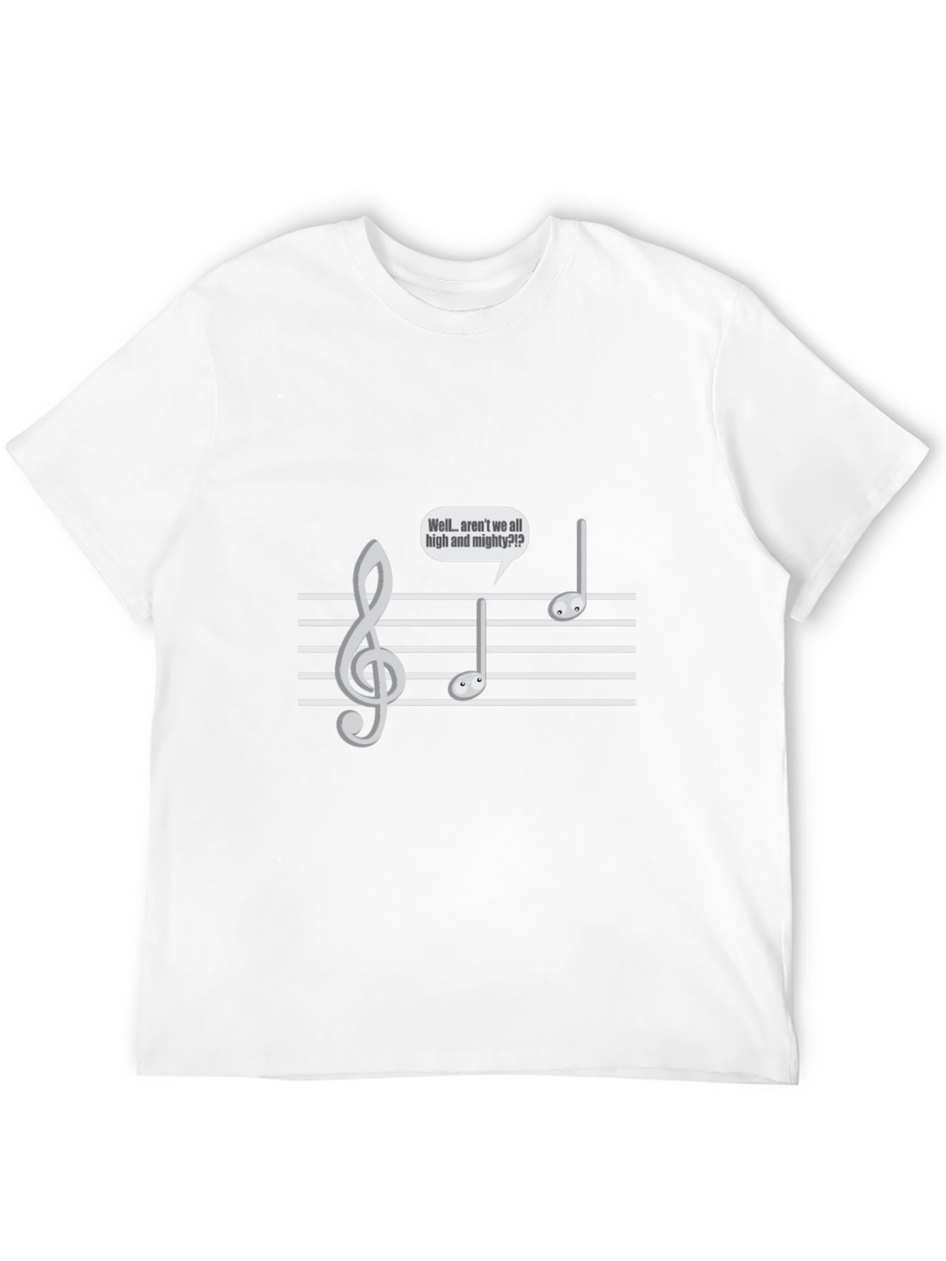 Black Musical Humor T-Shirt - 'High and Mighty' view 12