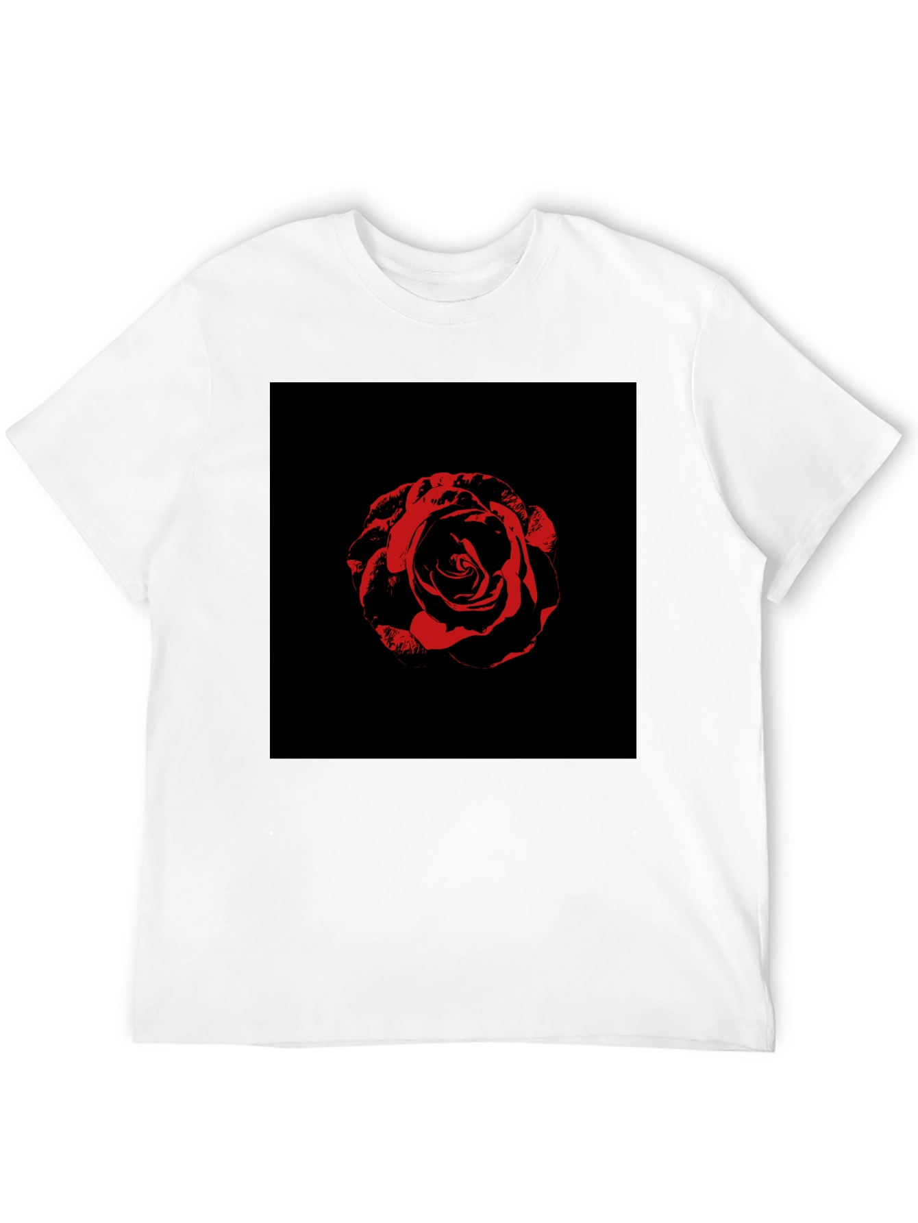 Black Rose Graphic Tee - Black Cotton T-Shirt view 12