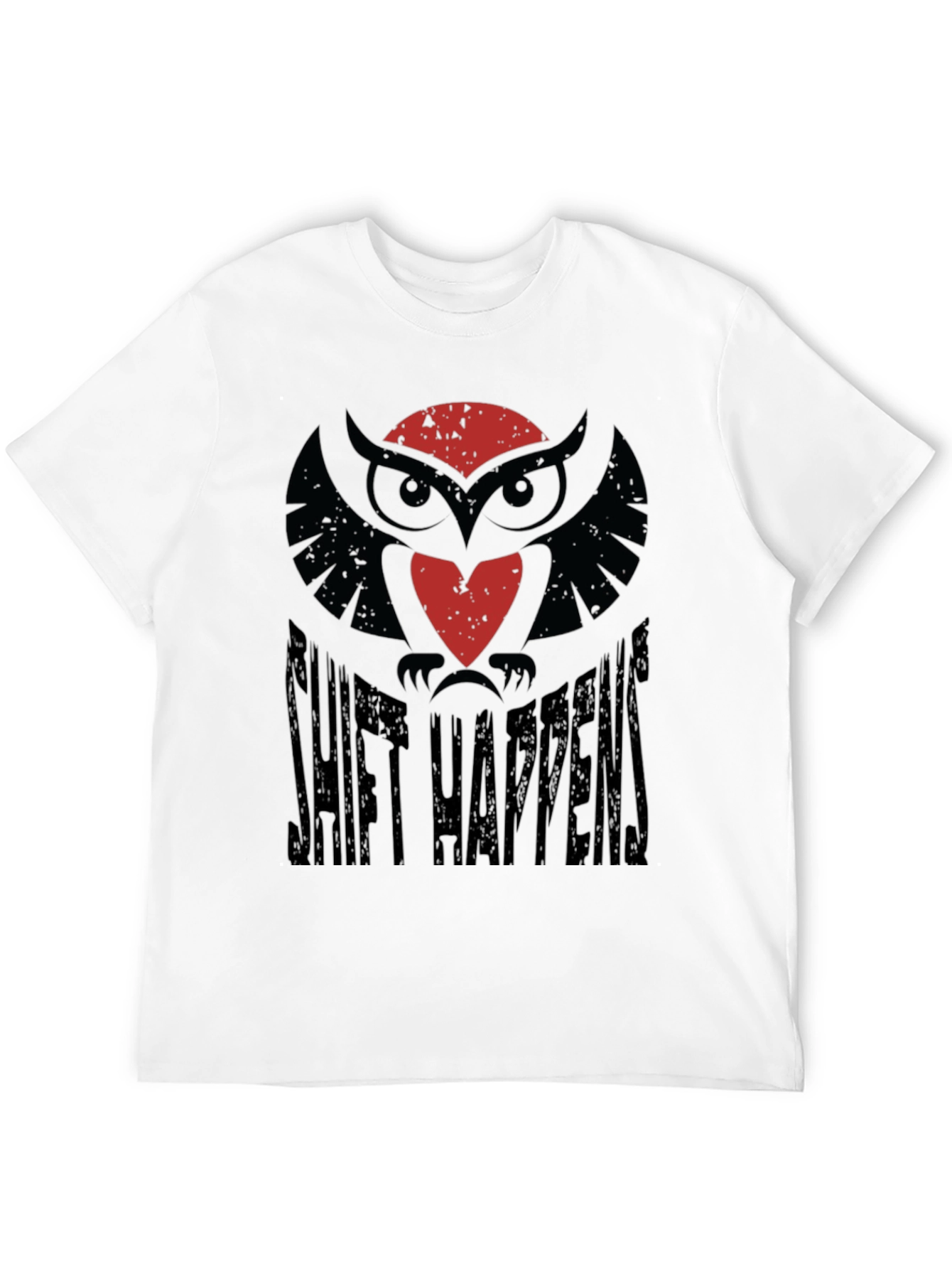 Black Shift Happens Owl T-Shirt - Black view 12