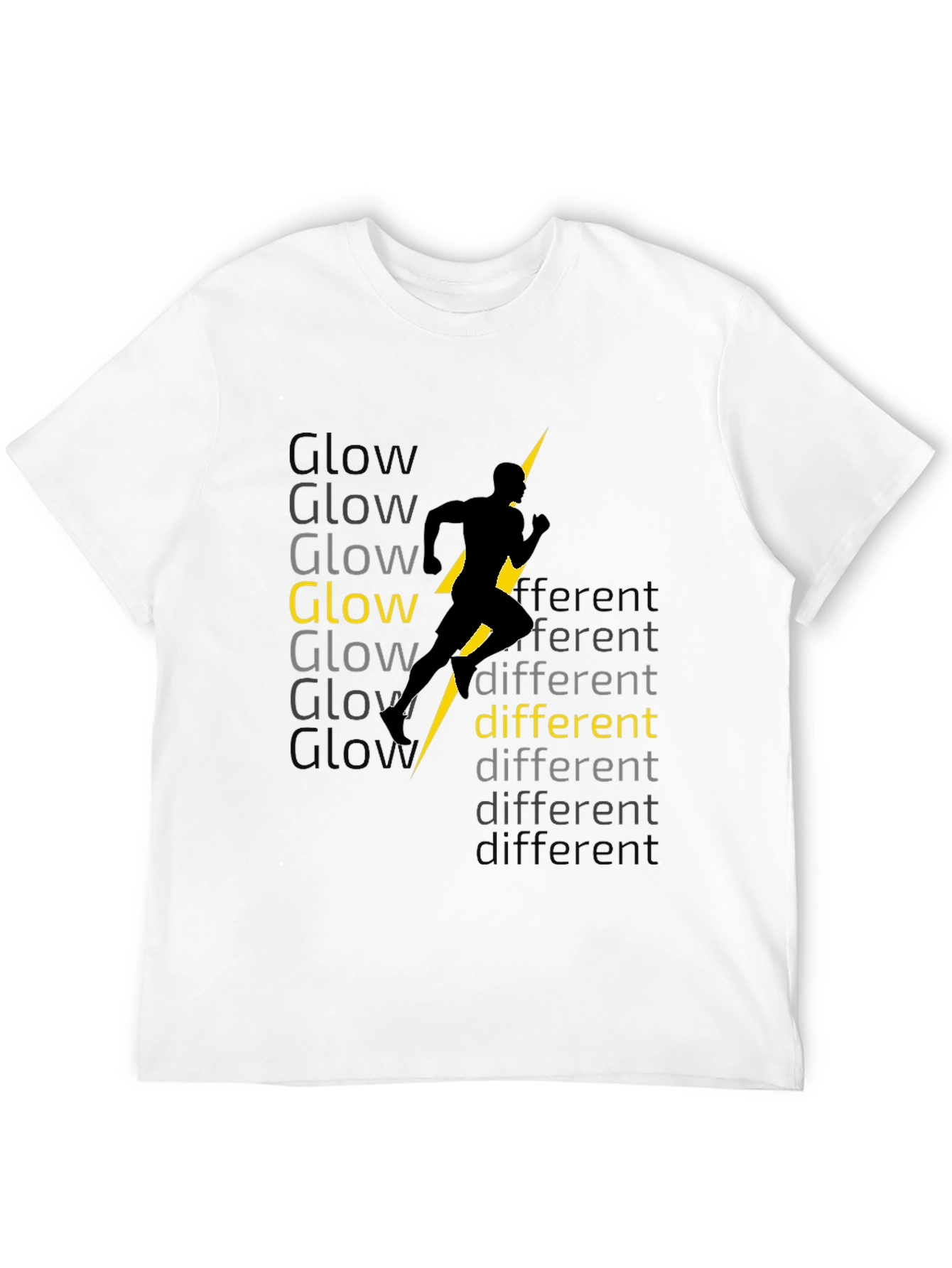 Black Glow Different Graphic Tee view 12