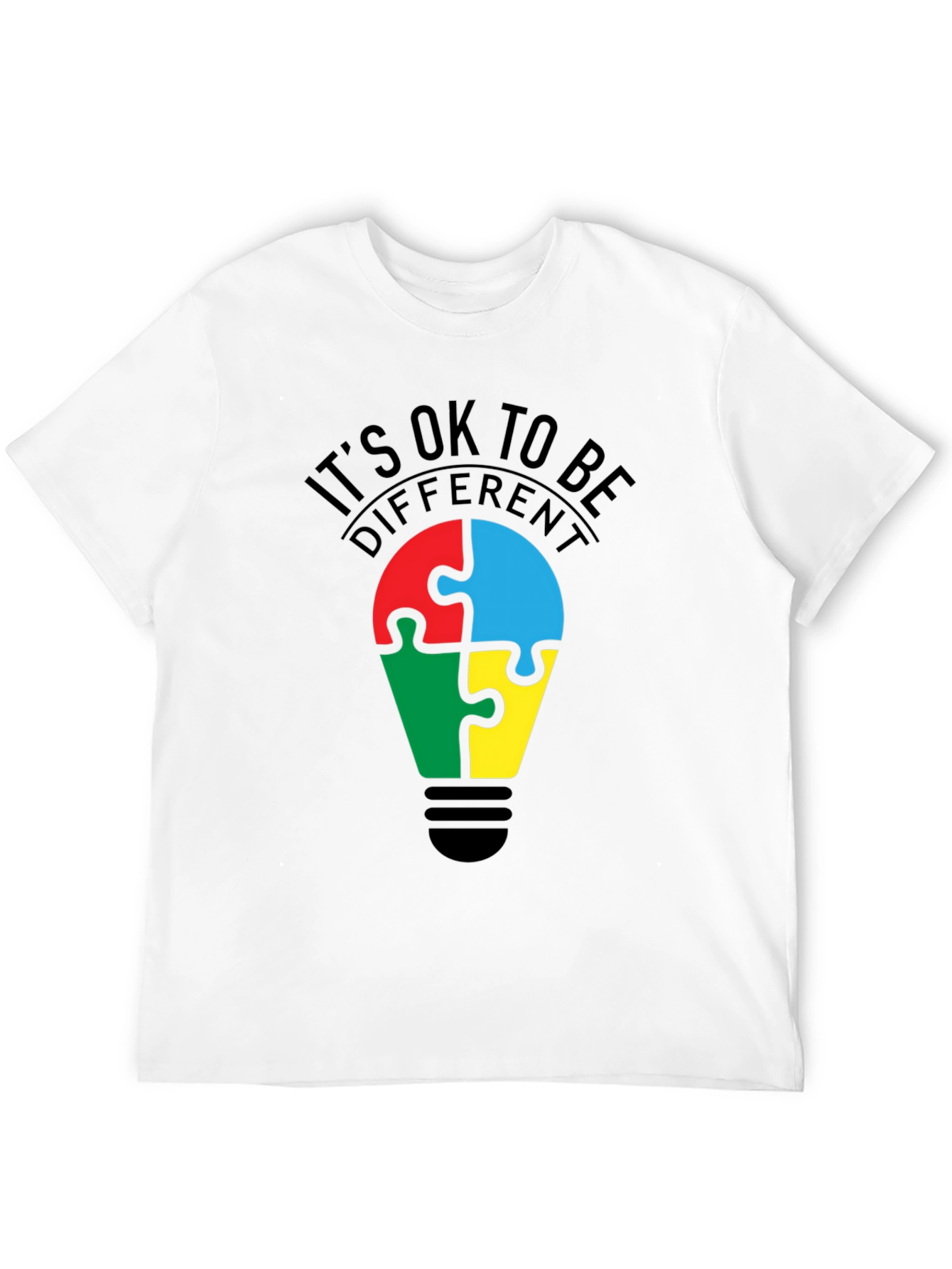 Black It's Ok to Be Different T-Shirt view 12