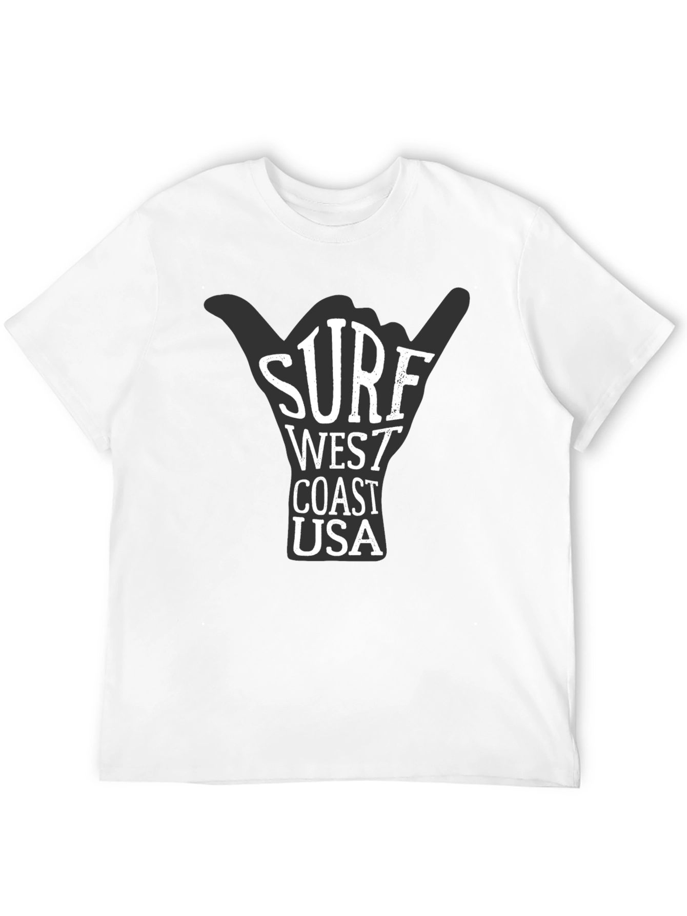 Black Surf West Coast USA Graphic T-Shirt view 12