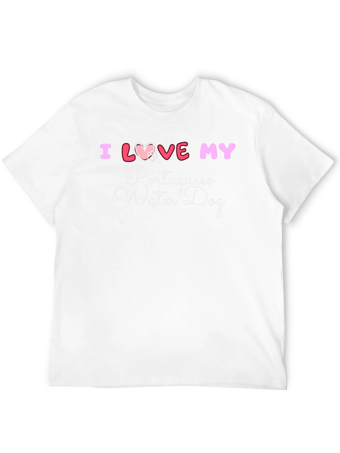 Black I Love My Portuguese Water Dog T-Shirt view 12