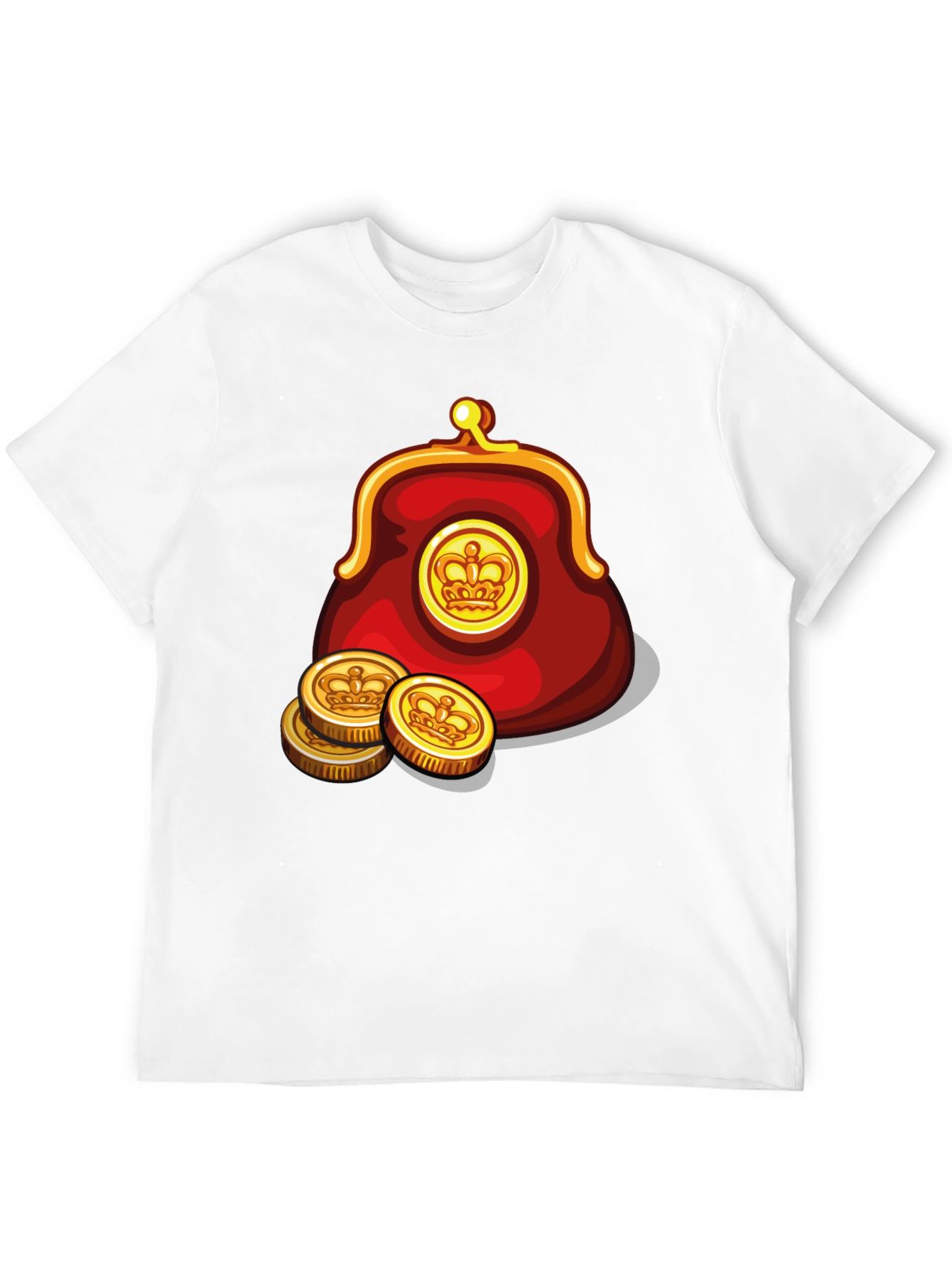 Black Crown Coin Purse Graphic Tee - Black Cotton Blend view 12