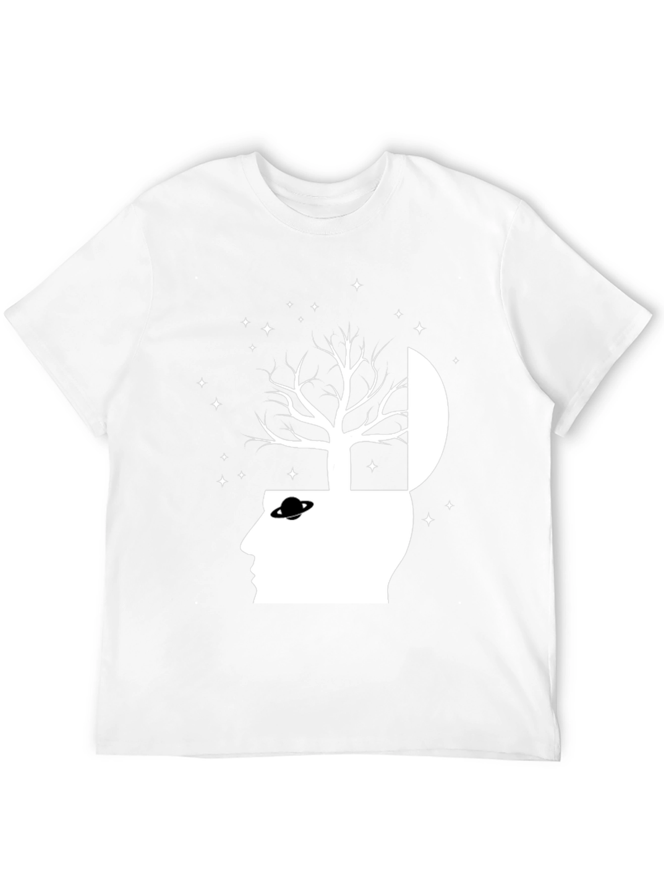 Black Cosmic Mind T-Shirt - Black Graphic Tee view 12